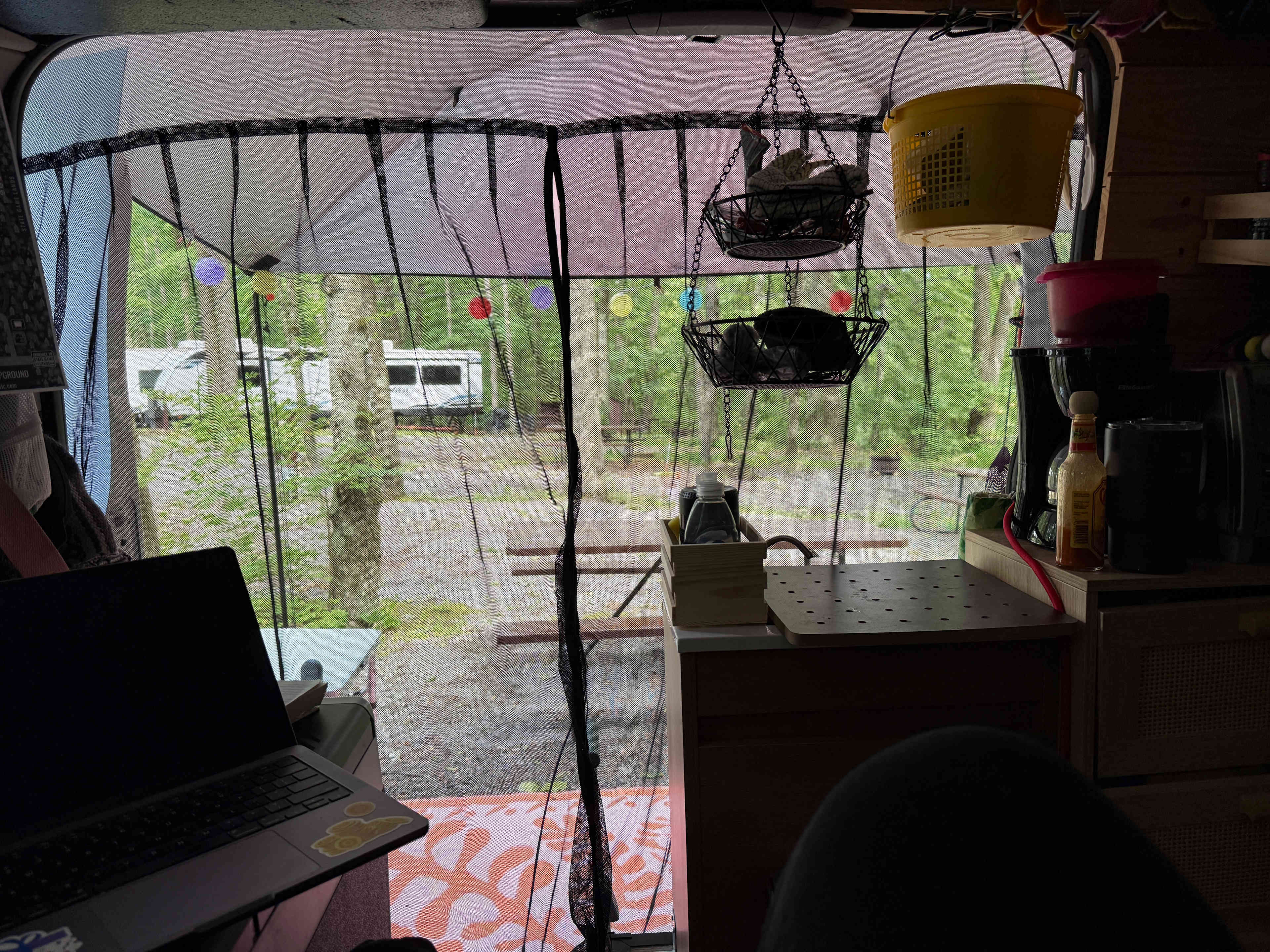 View from my van at site 13