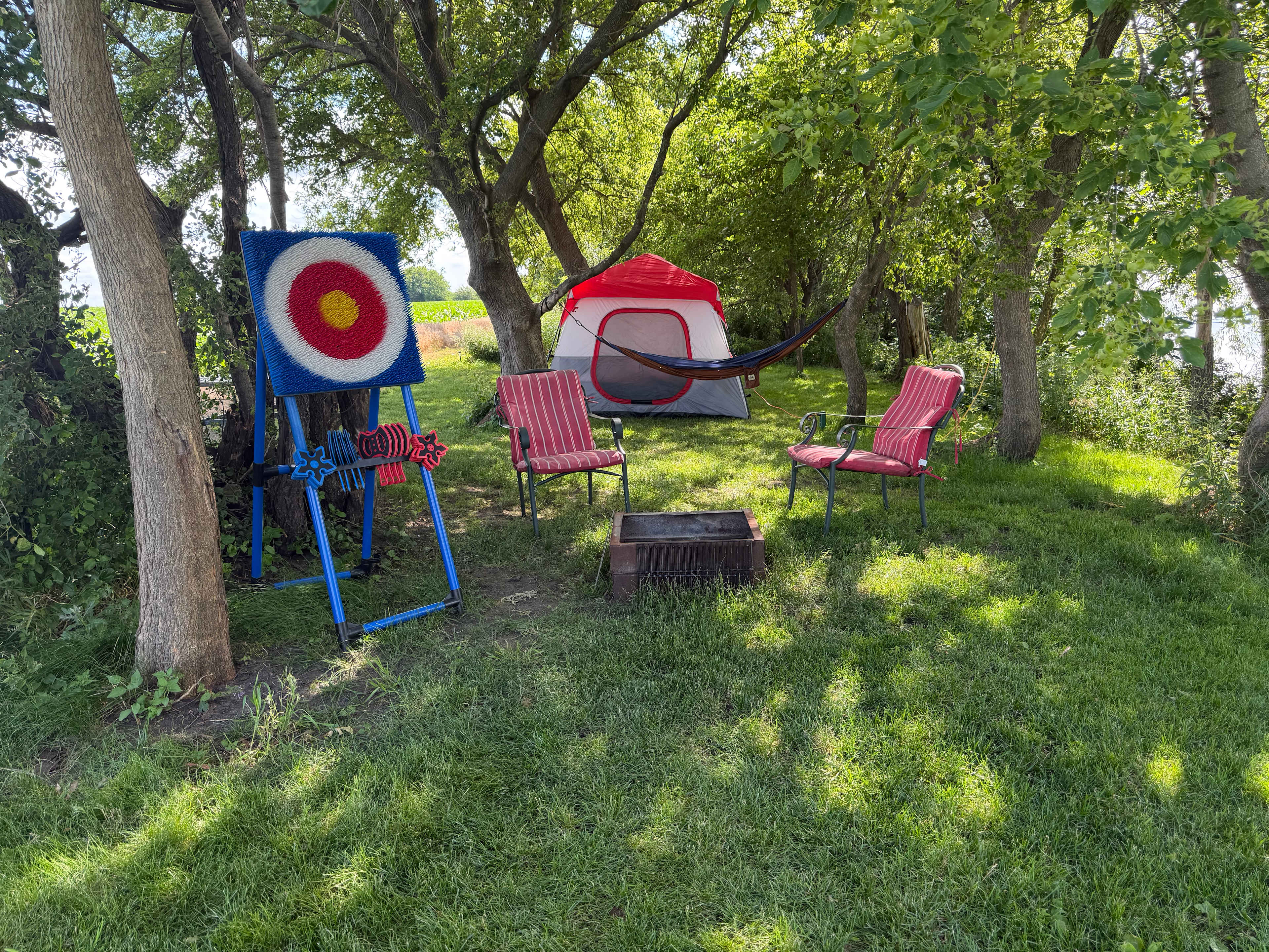 Camping on private lake