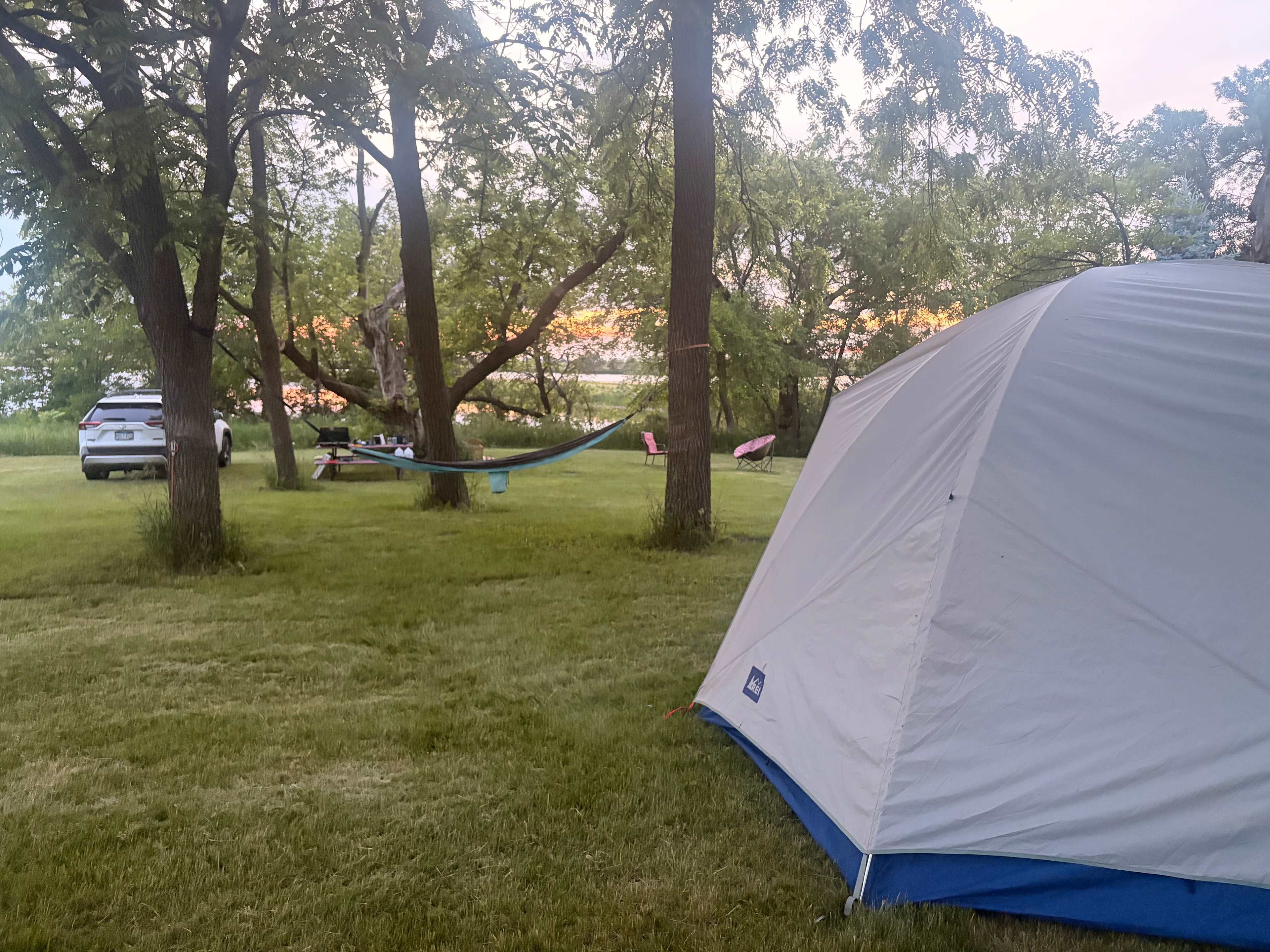 Camping on private lake