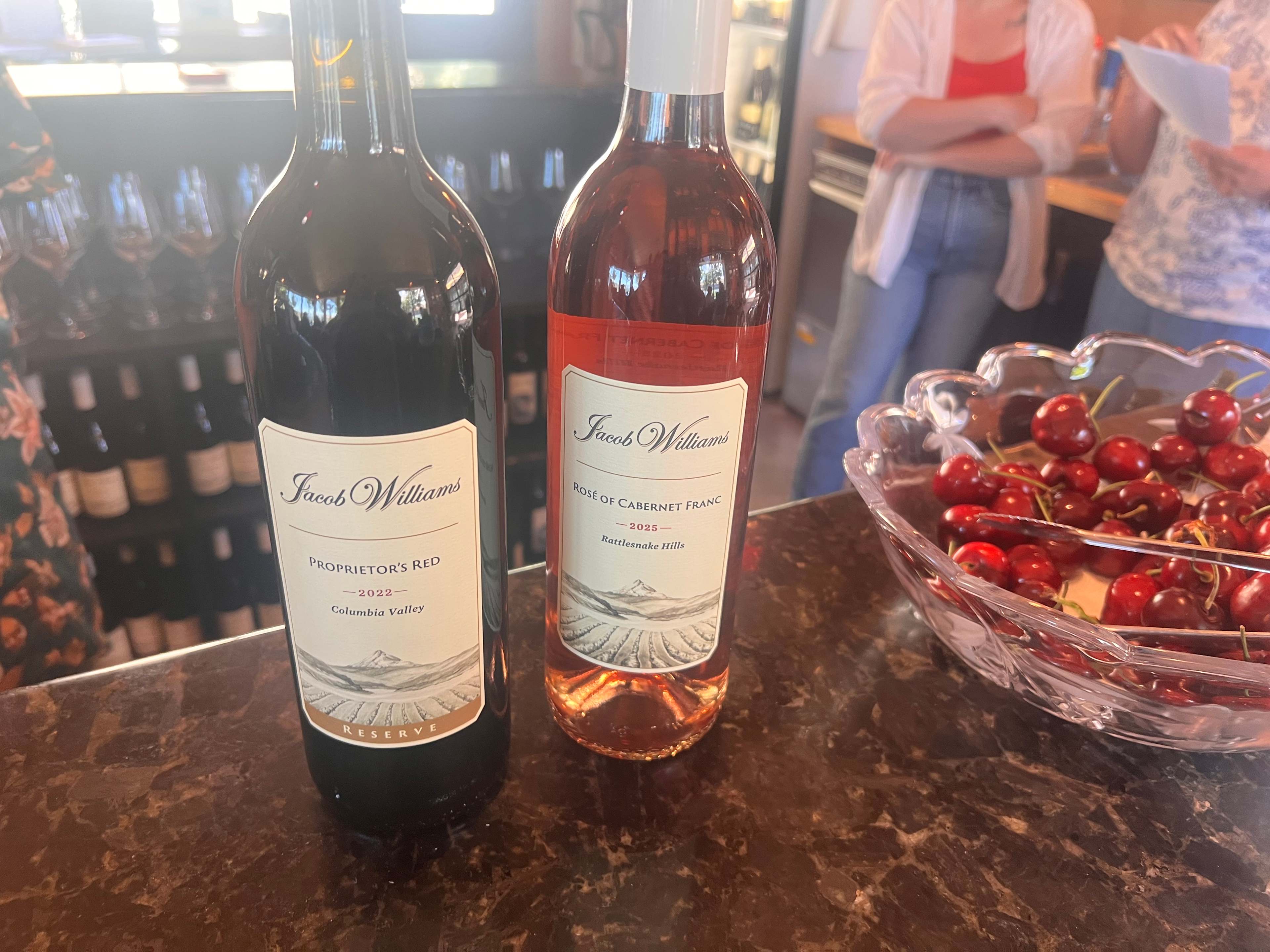 Amazing wine and the best cherries ever!
