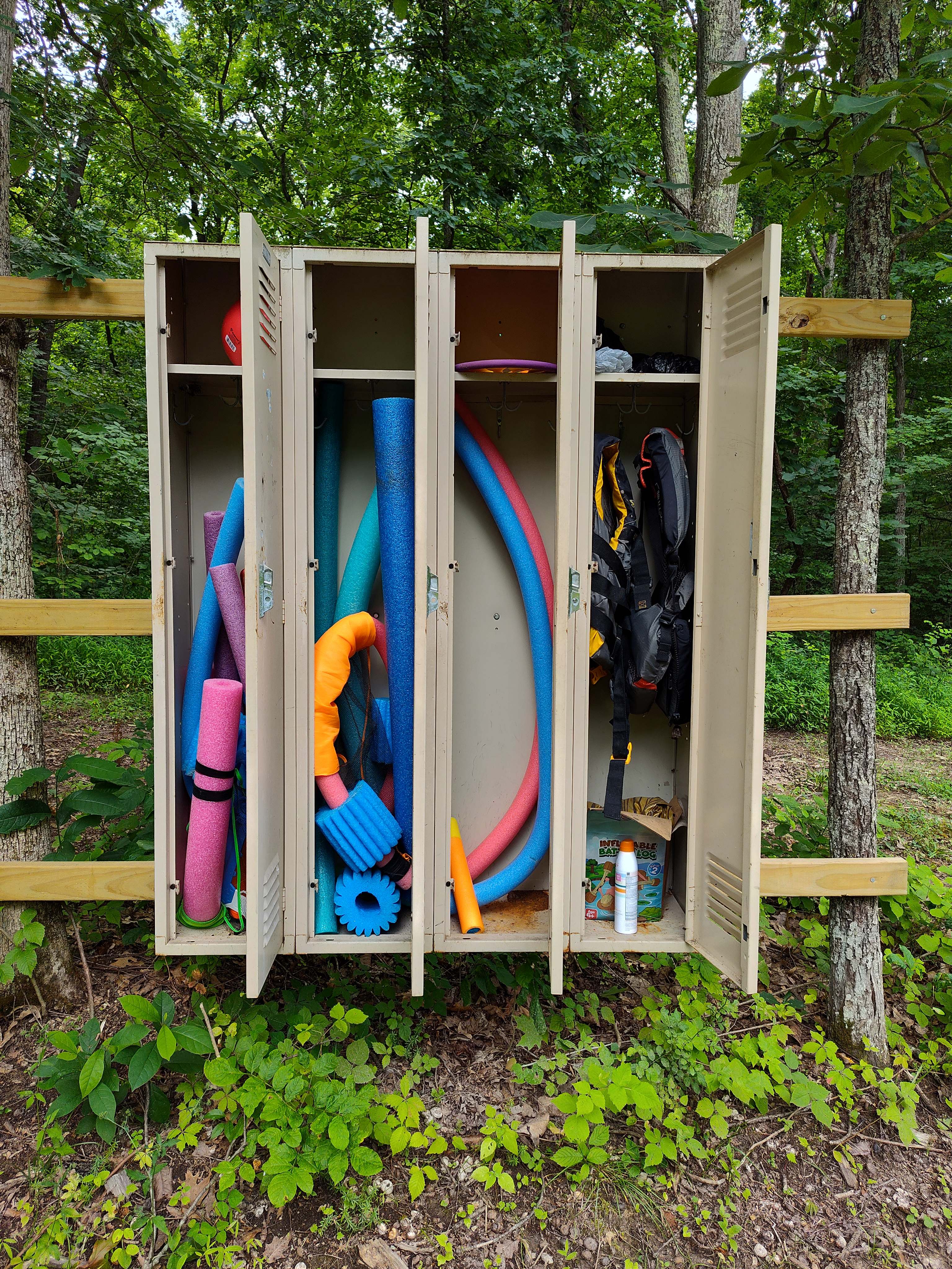 Pool noodles and life jackets