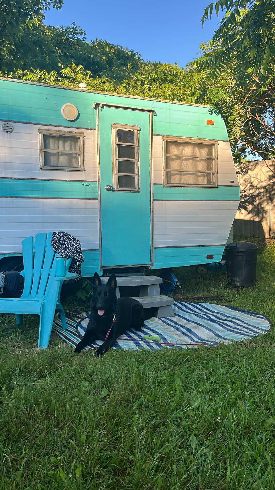 Vintage Camper /Firepit/Apple Trees