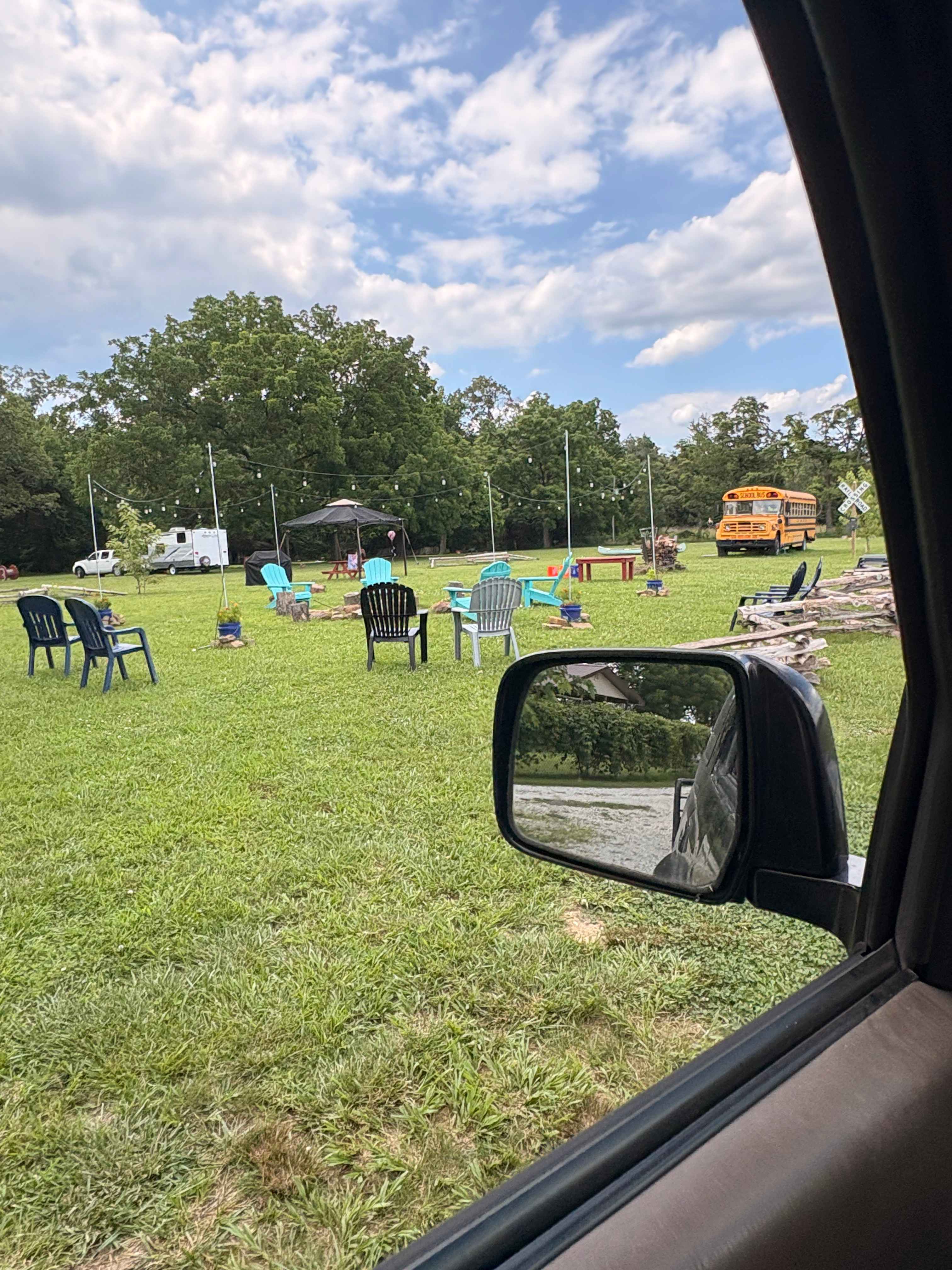 The bus onsite houses pamphlets for trails, restaurants, etc all local to the area. Yard games, table games. Also has lego table for littler people. Plenty of chairs if you forgot your own! Horseshoes, disc golf all sorts of stuff! 