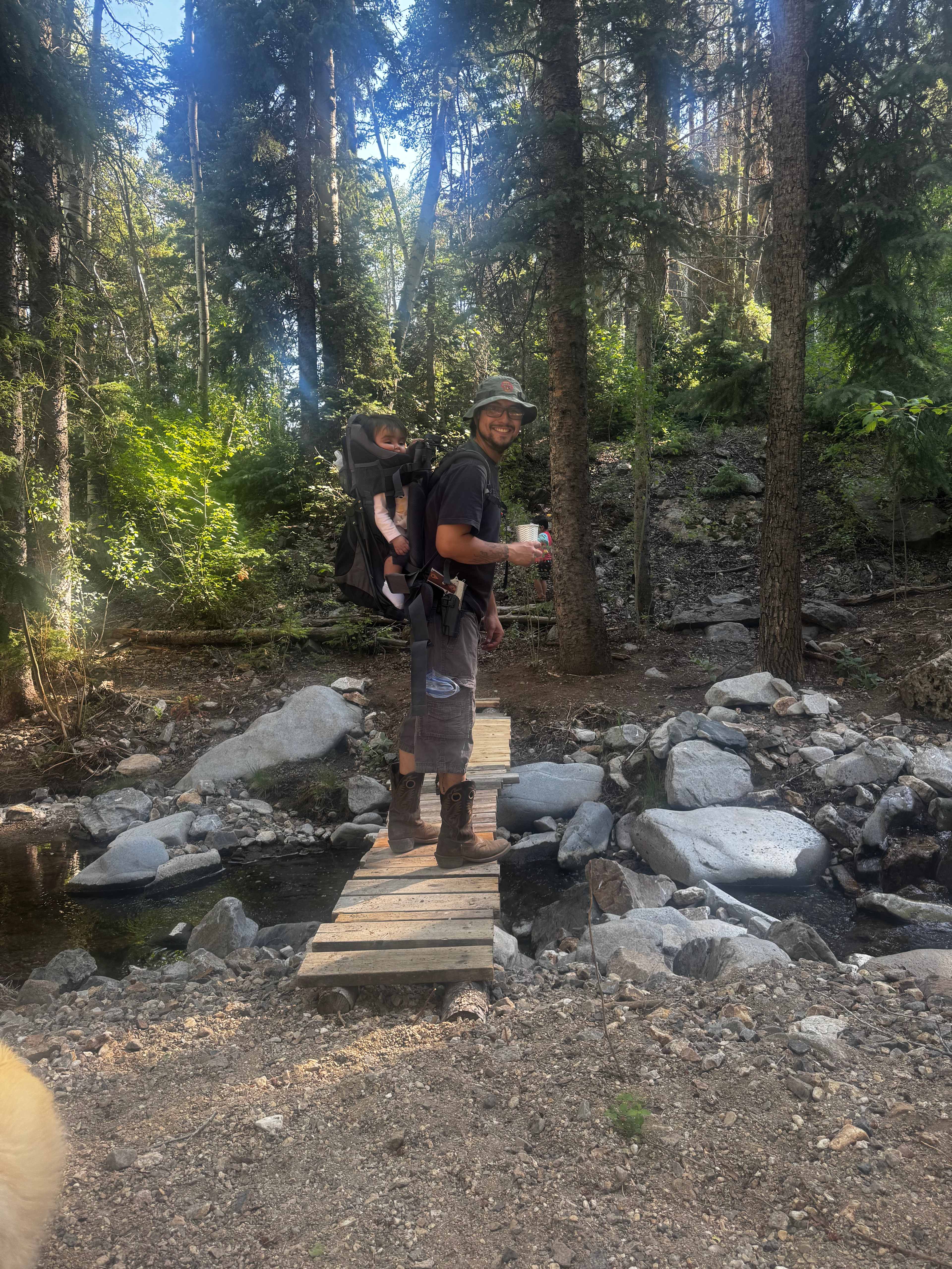 Went for a little hike around the property our favorite spot to play.