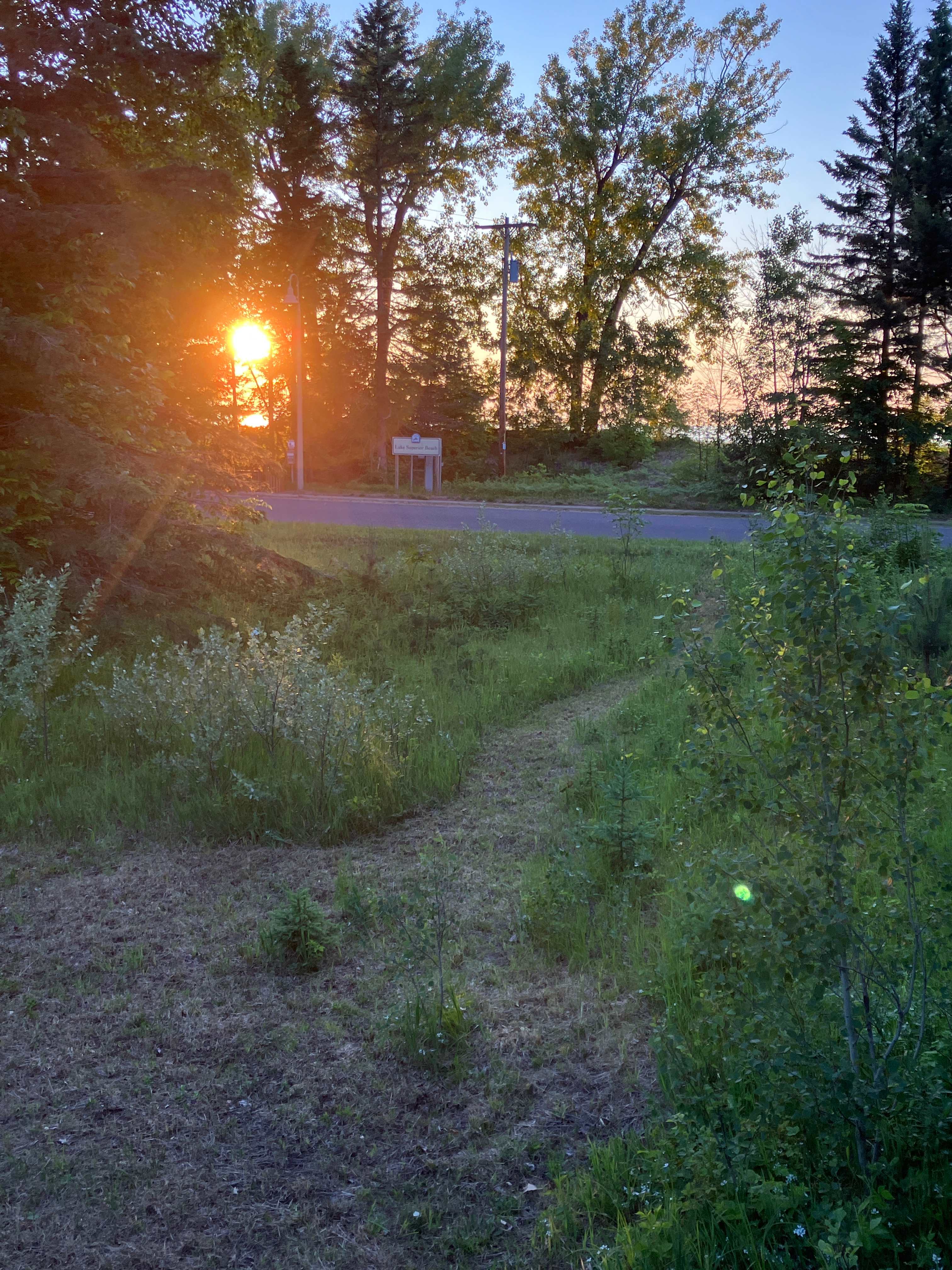 View of walking path to Lakeshore Drive.