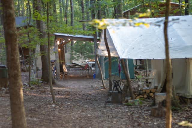 Tent and kitchen 