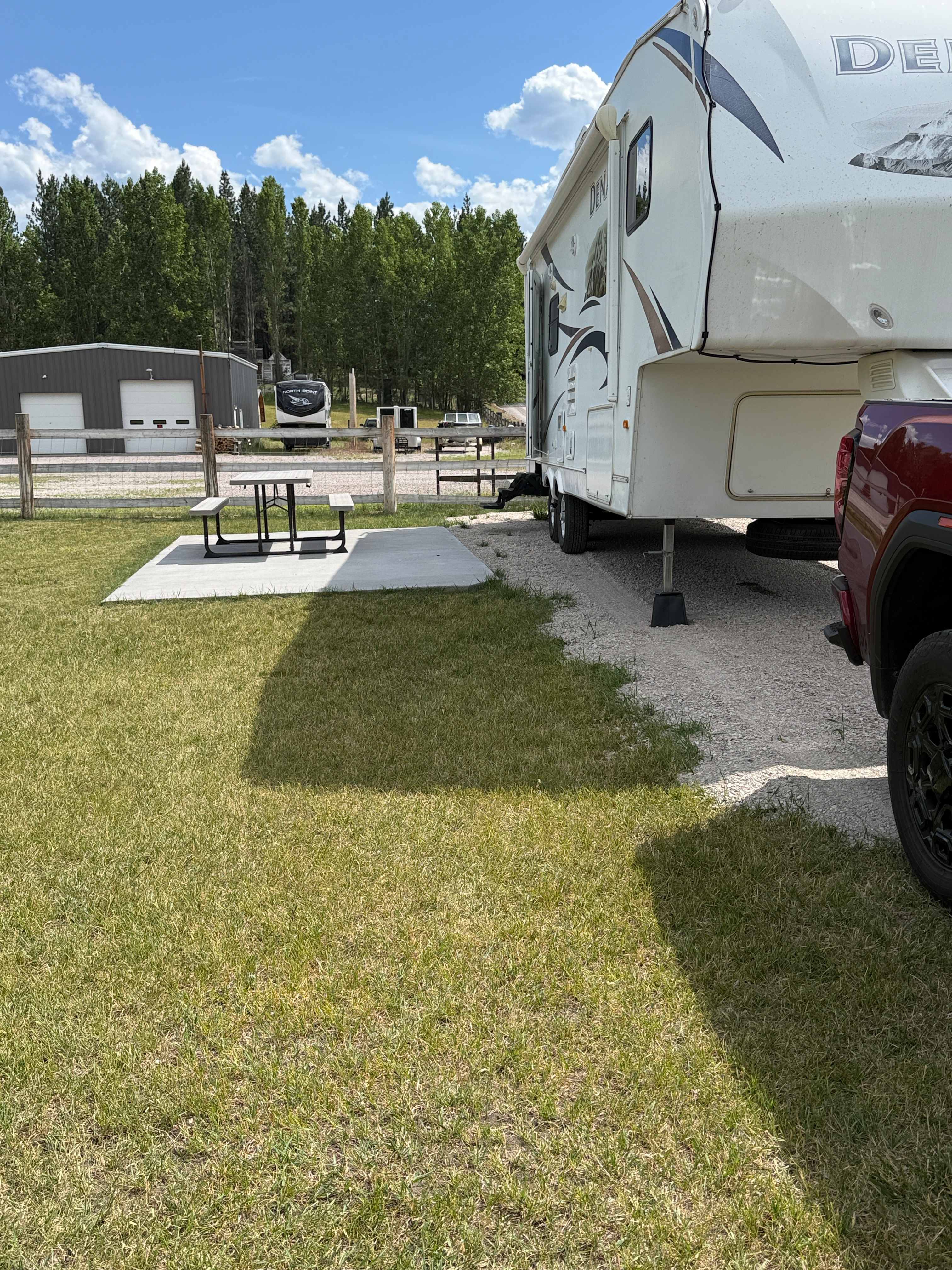 Picnic table included. 