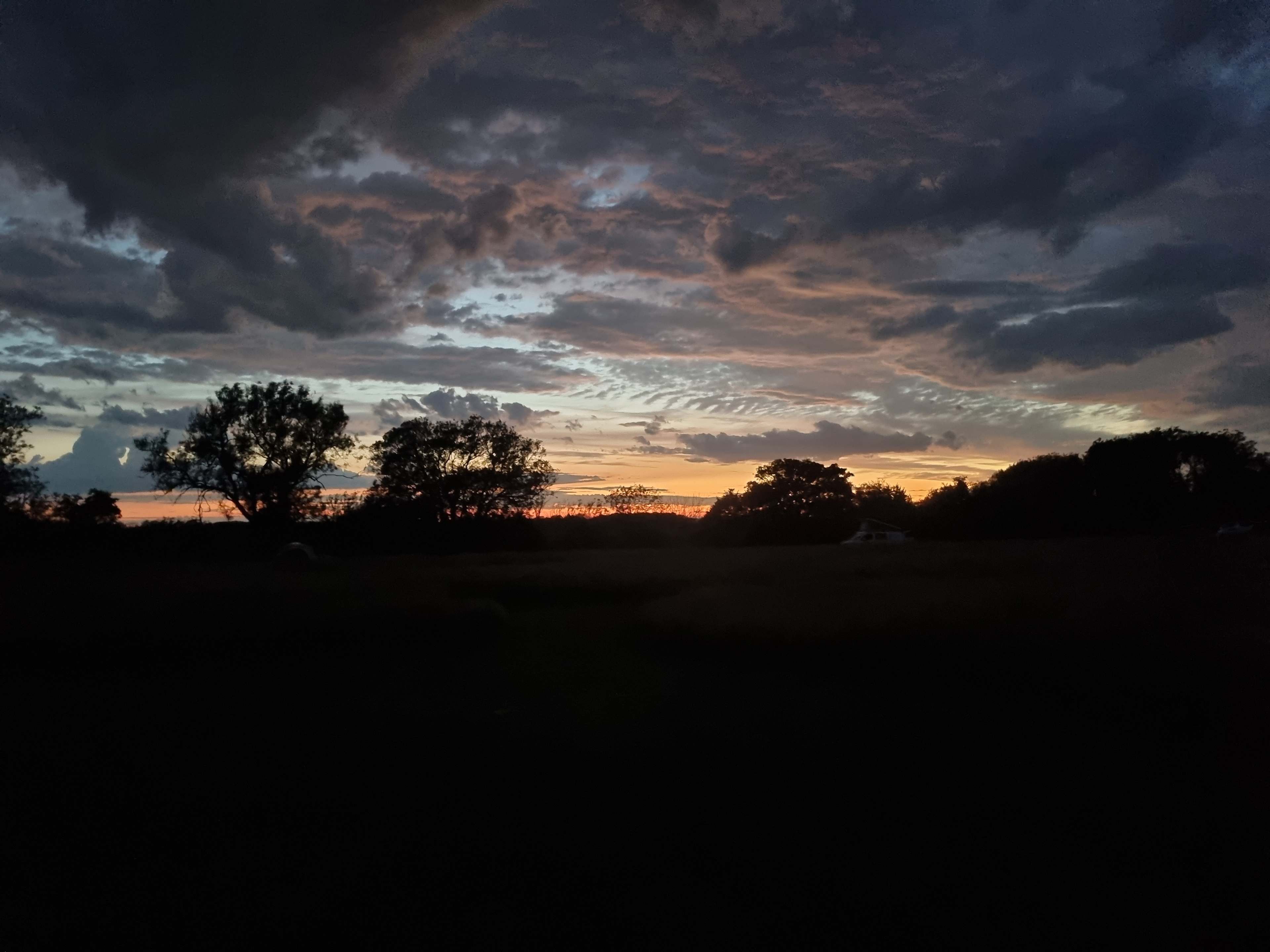 Sunset on the Kent downs