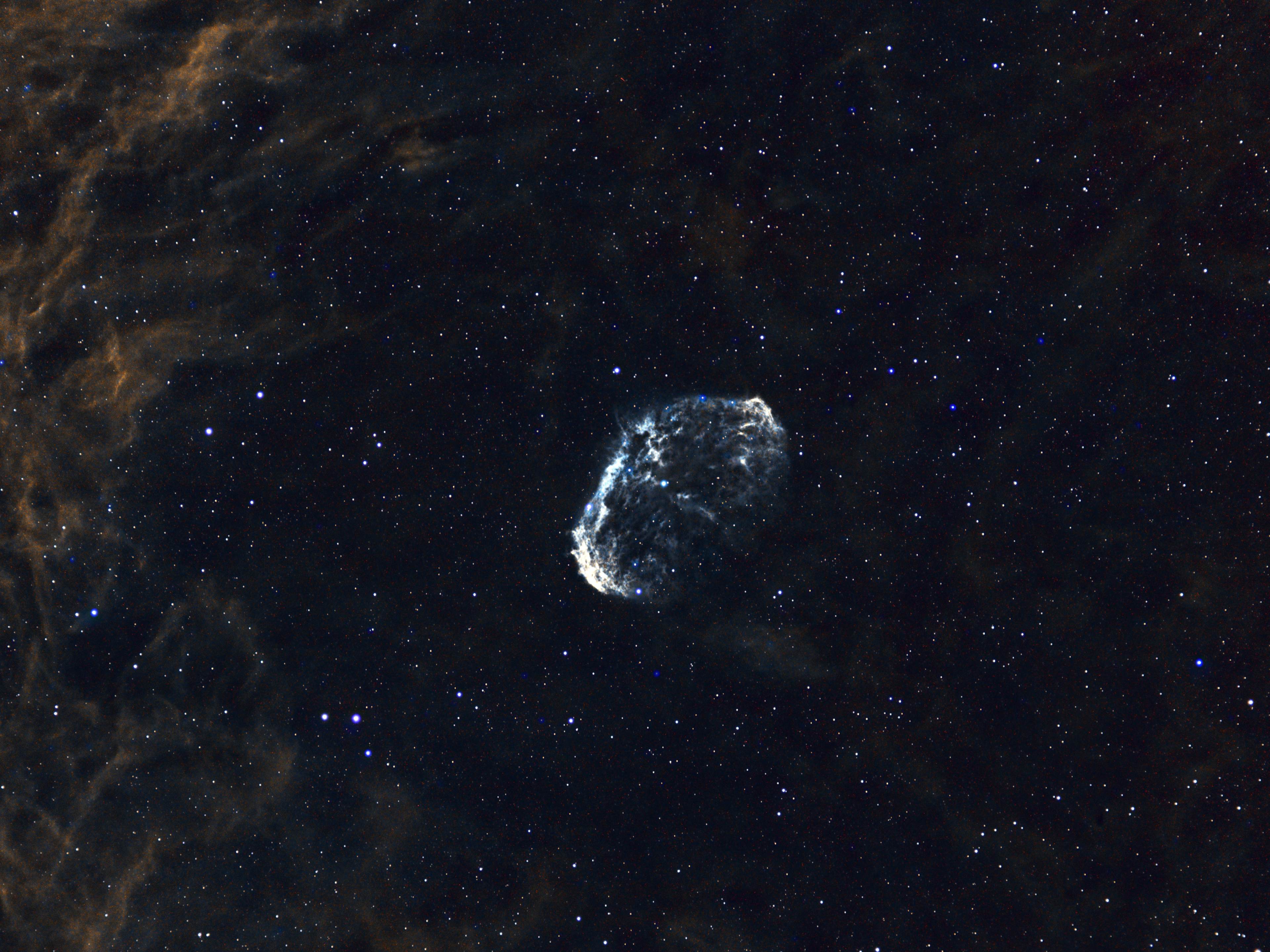 Crescent Nebula photographed from our campsite