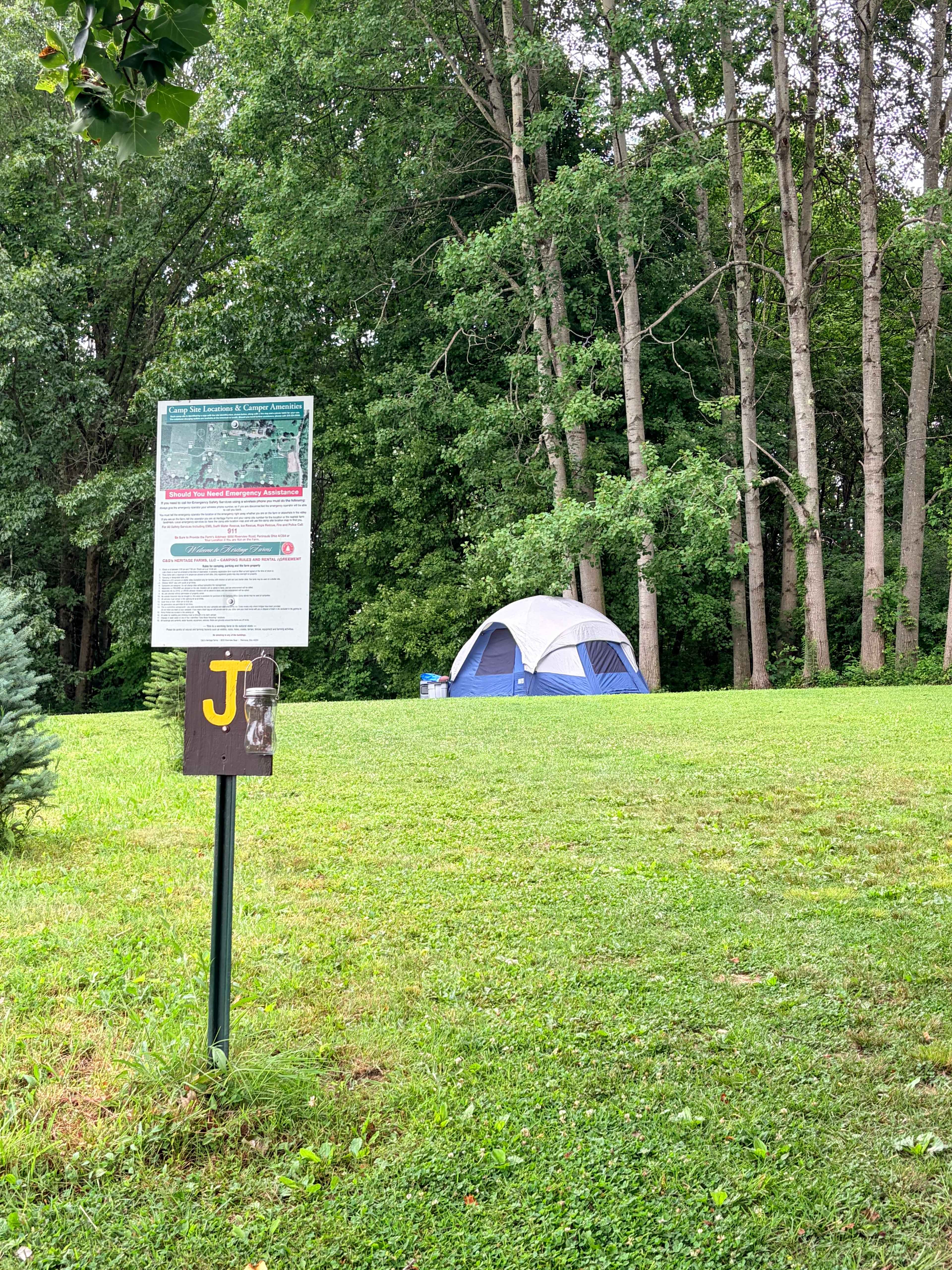 Camping at Heritage Farms