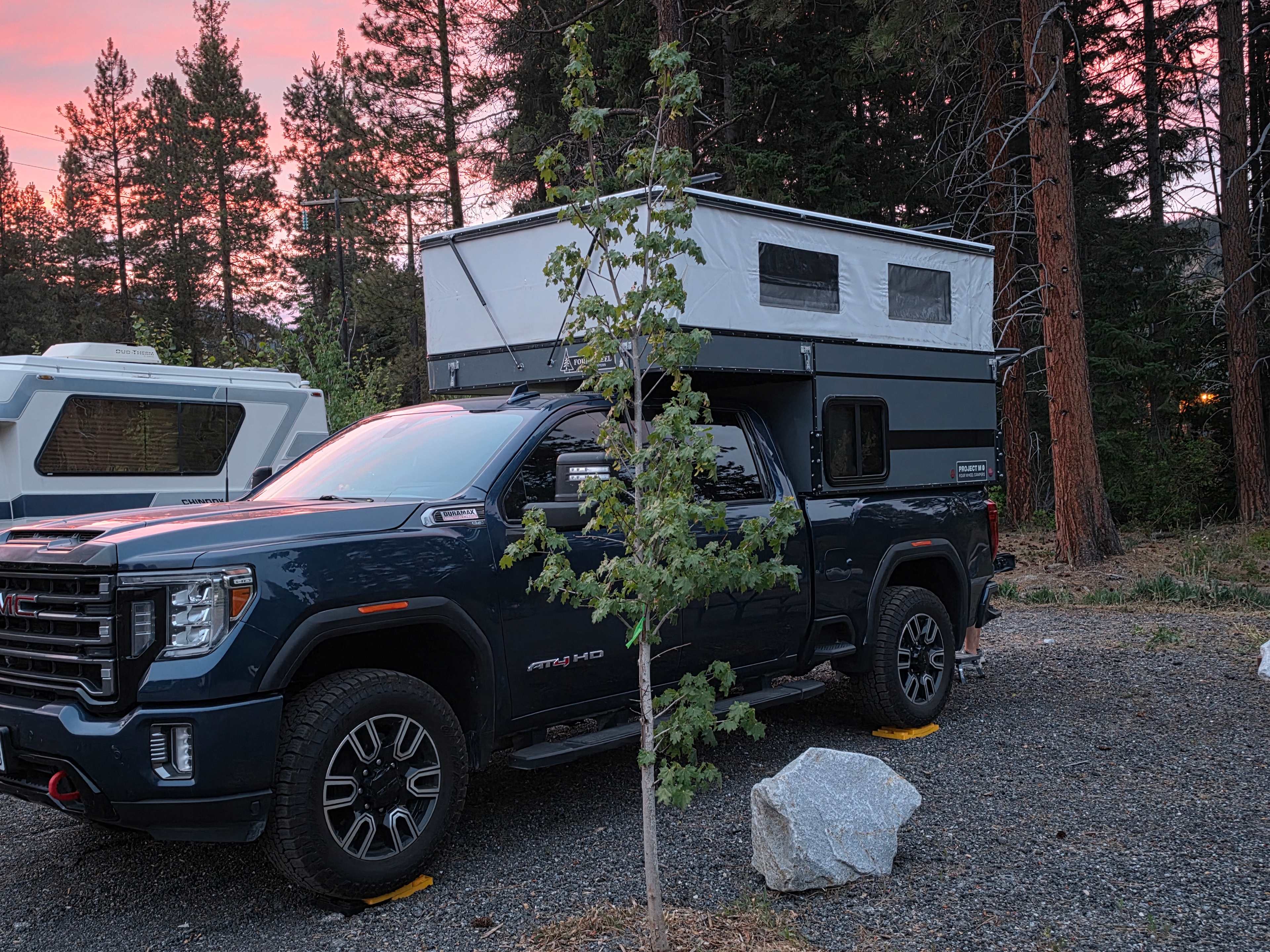 Great site with forest behind