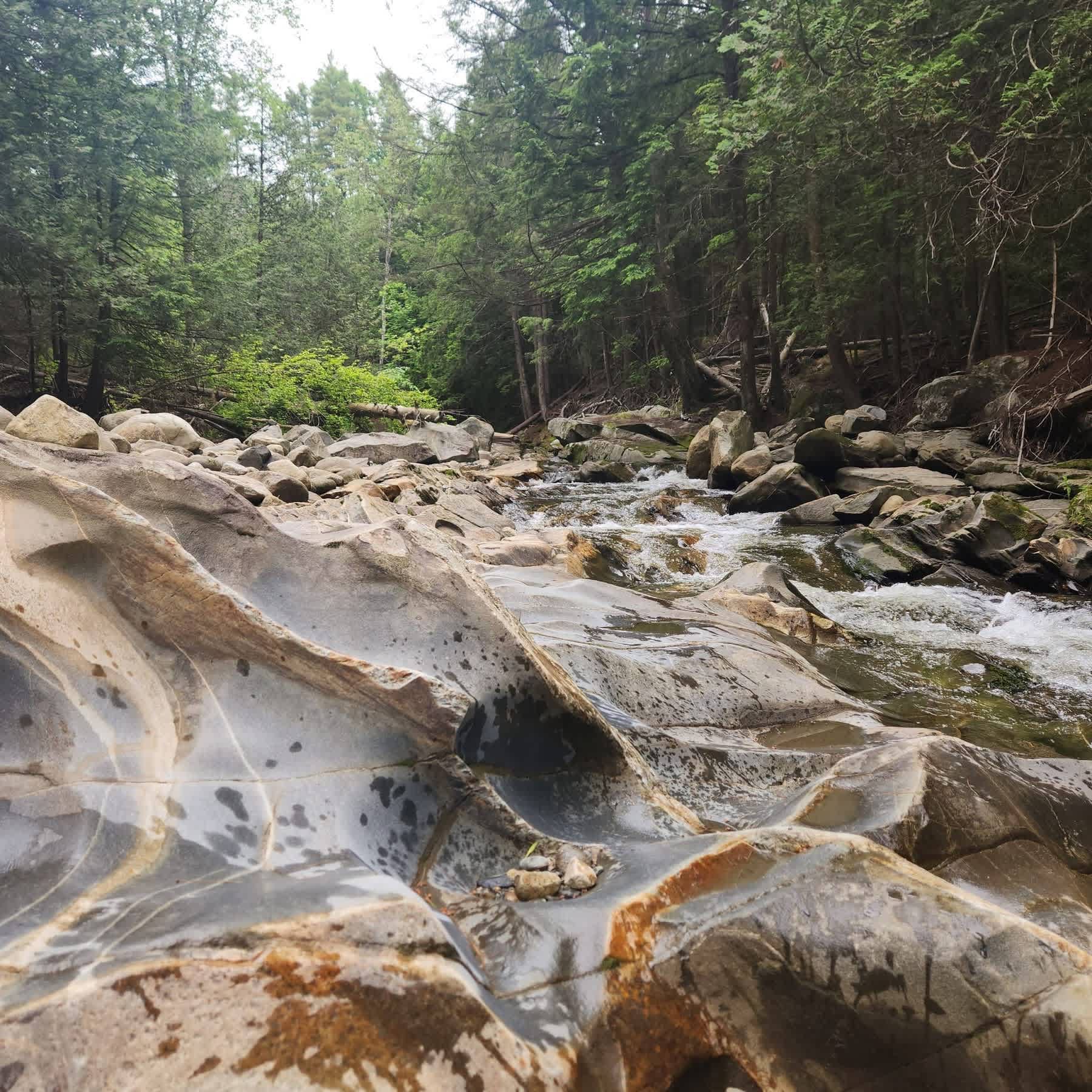 Some of the beautiful rocks in the river. 