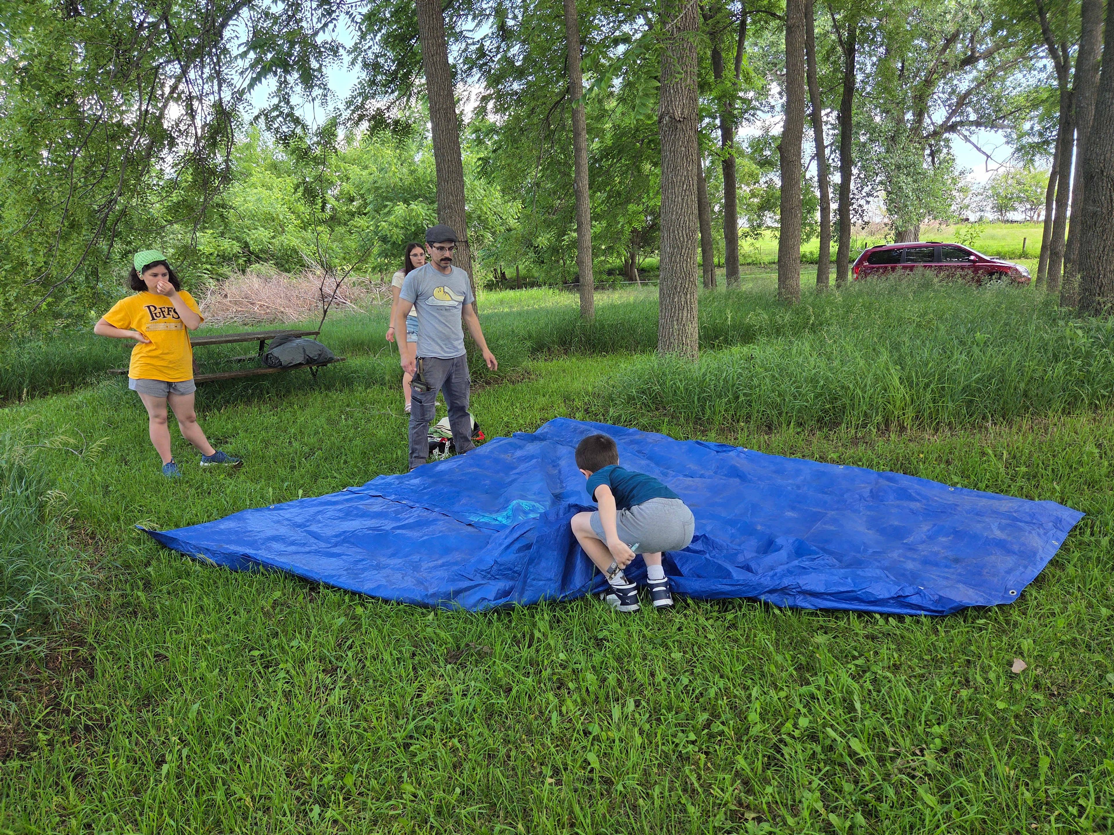 Setting up camp