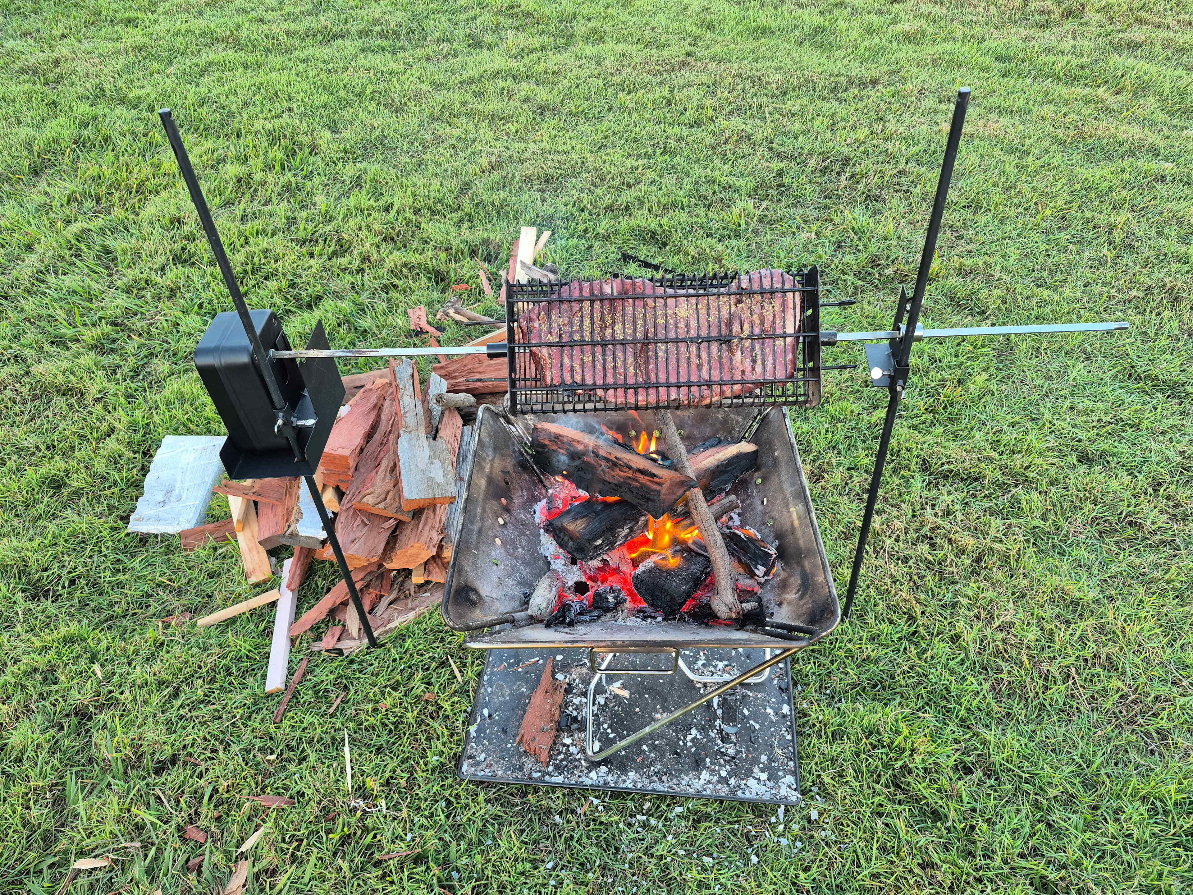 Lamb over fire for dinner one night 🌙 😋 
