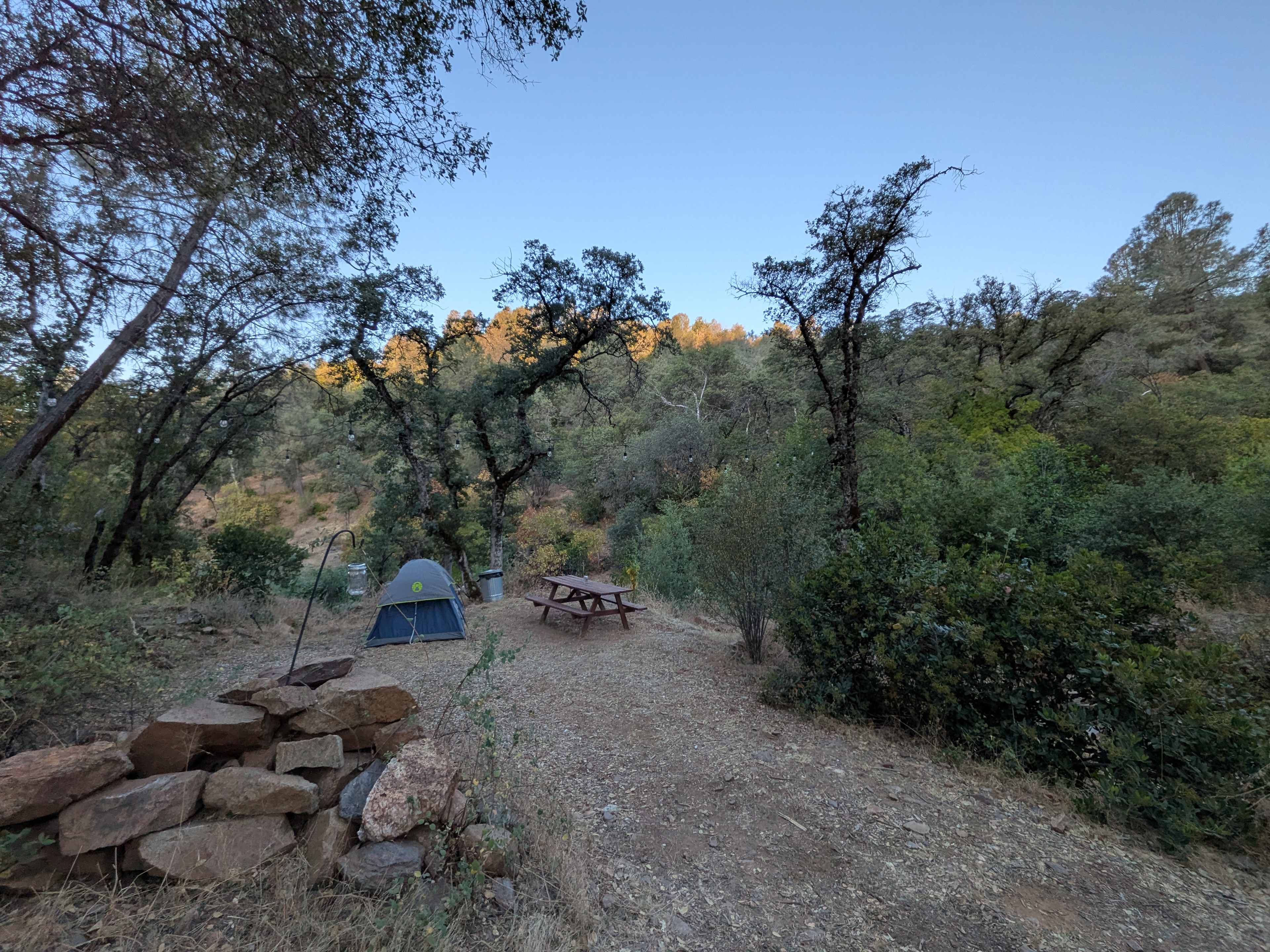 Site 1, isolated from other sites, very enjoyable.