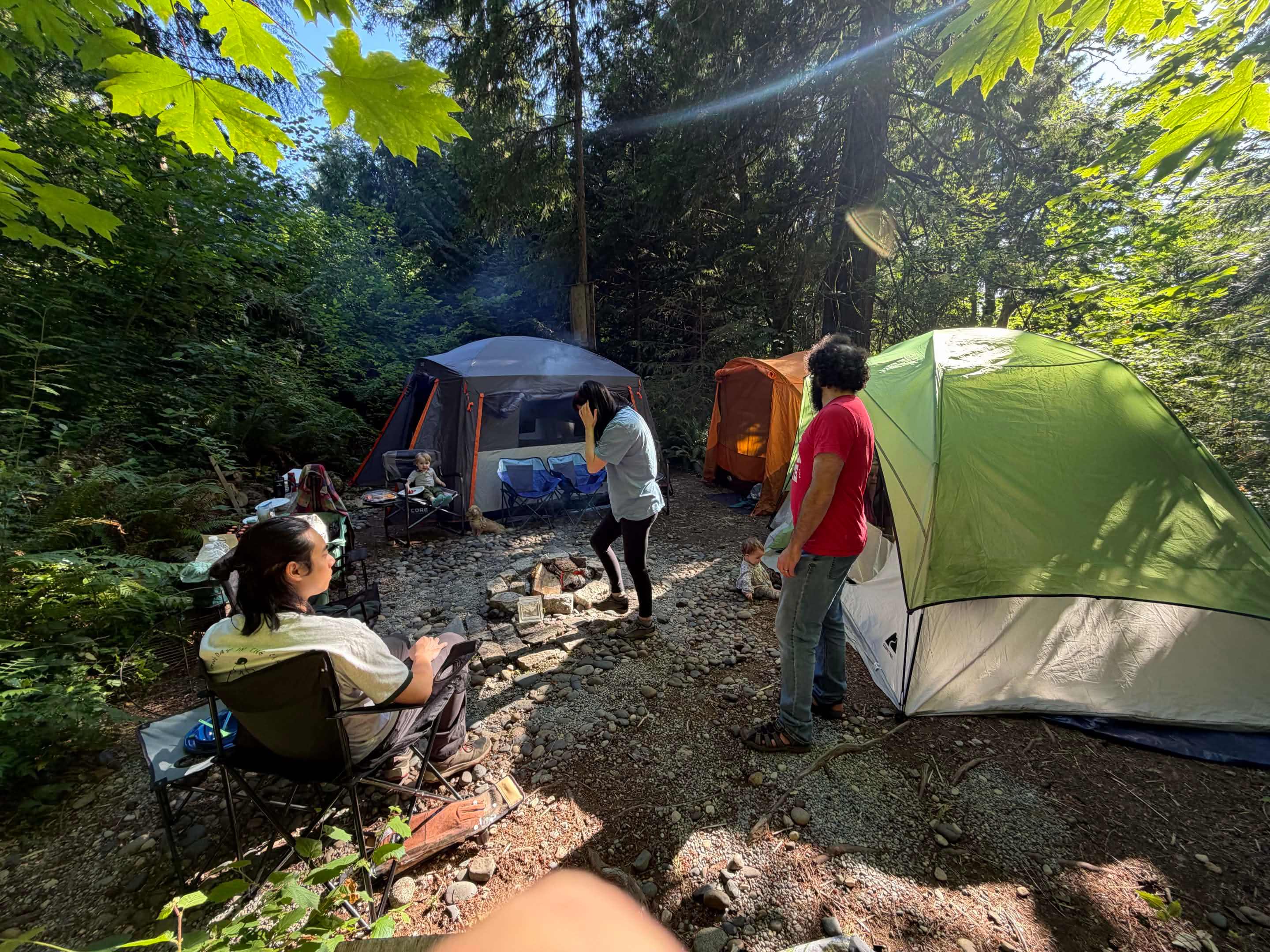 Site With 3 Tents Set Up