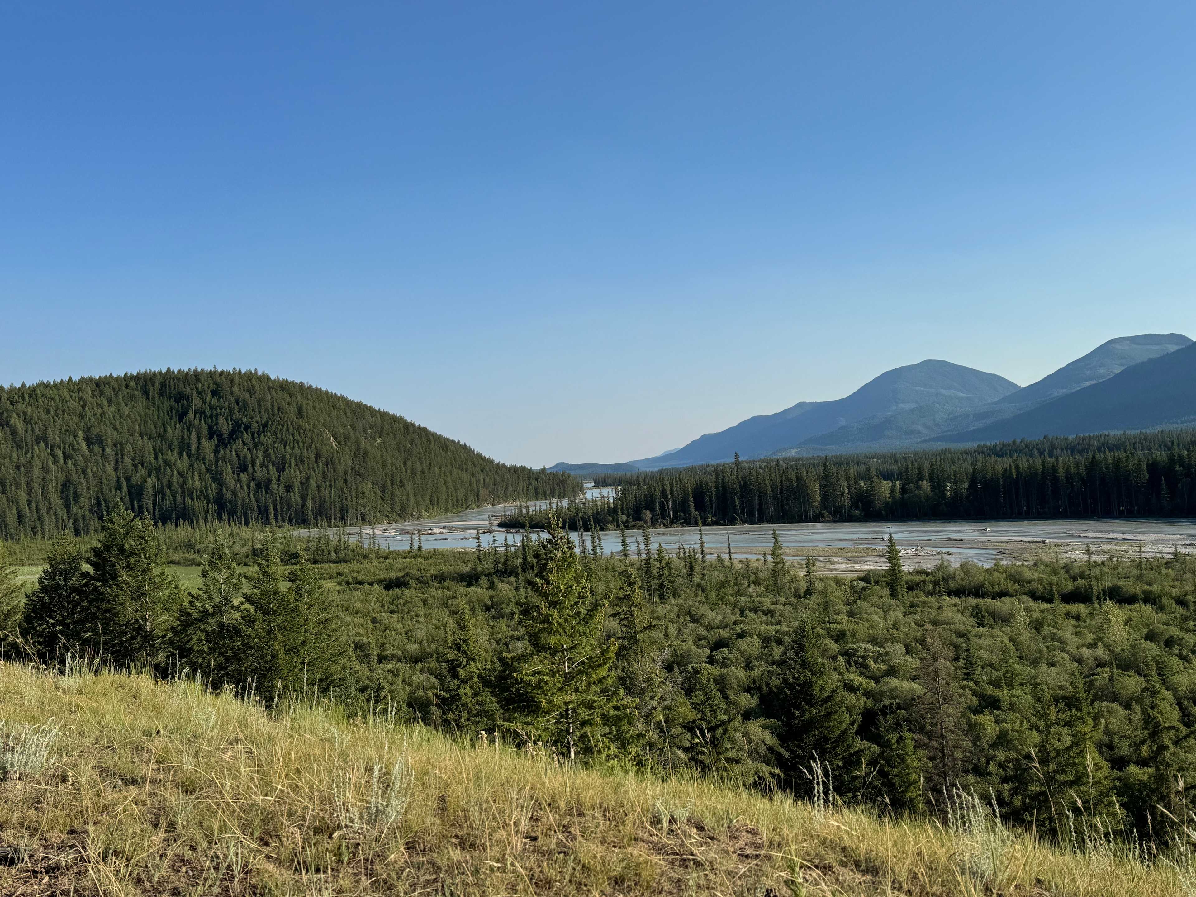 Evening stroll to overlook of Kootenay River Basin