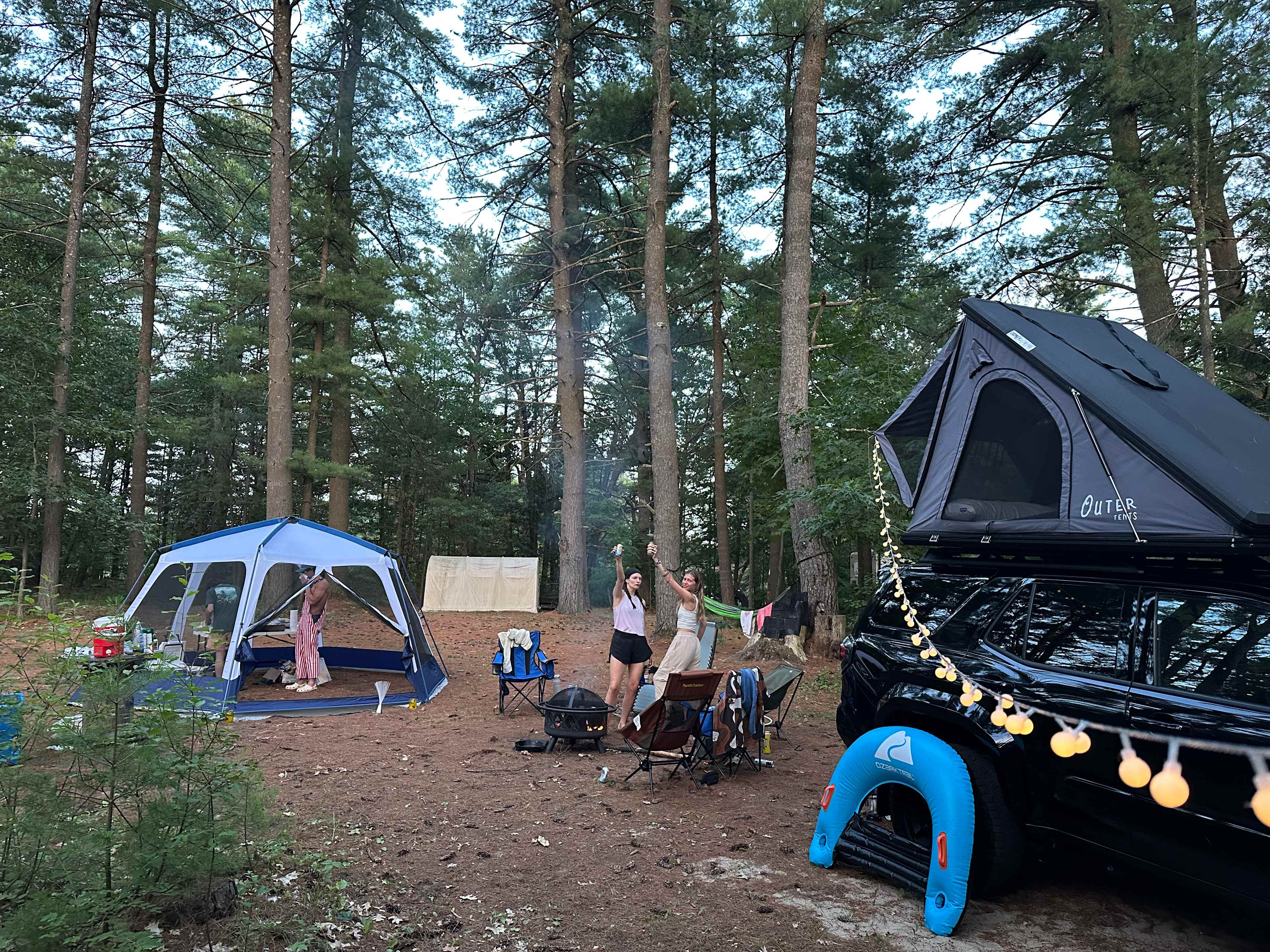 Plenty of space for a campfire and and cooking. Spacious site