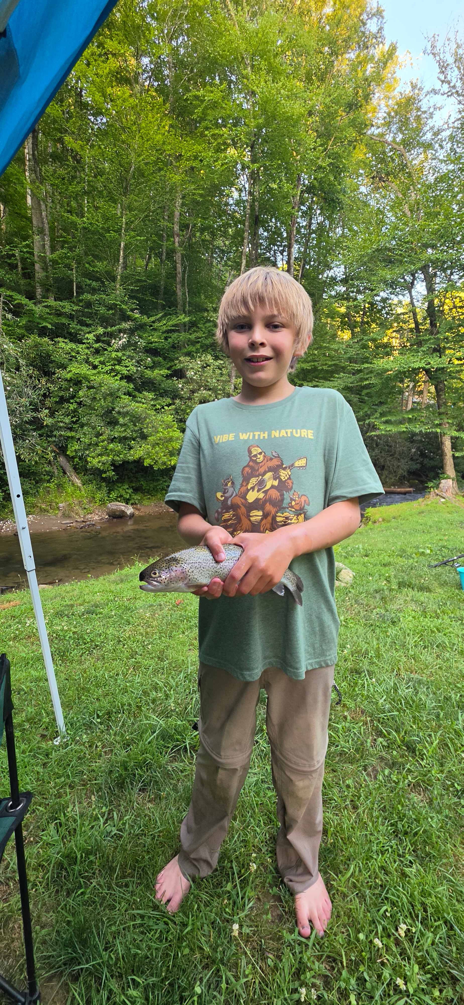 Nice little rainbow trout from the stream at site 2 