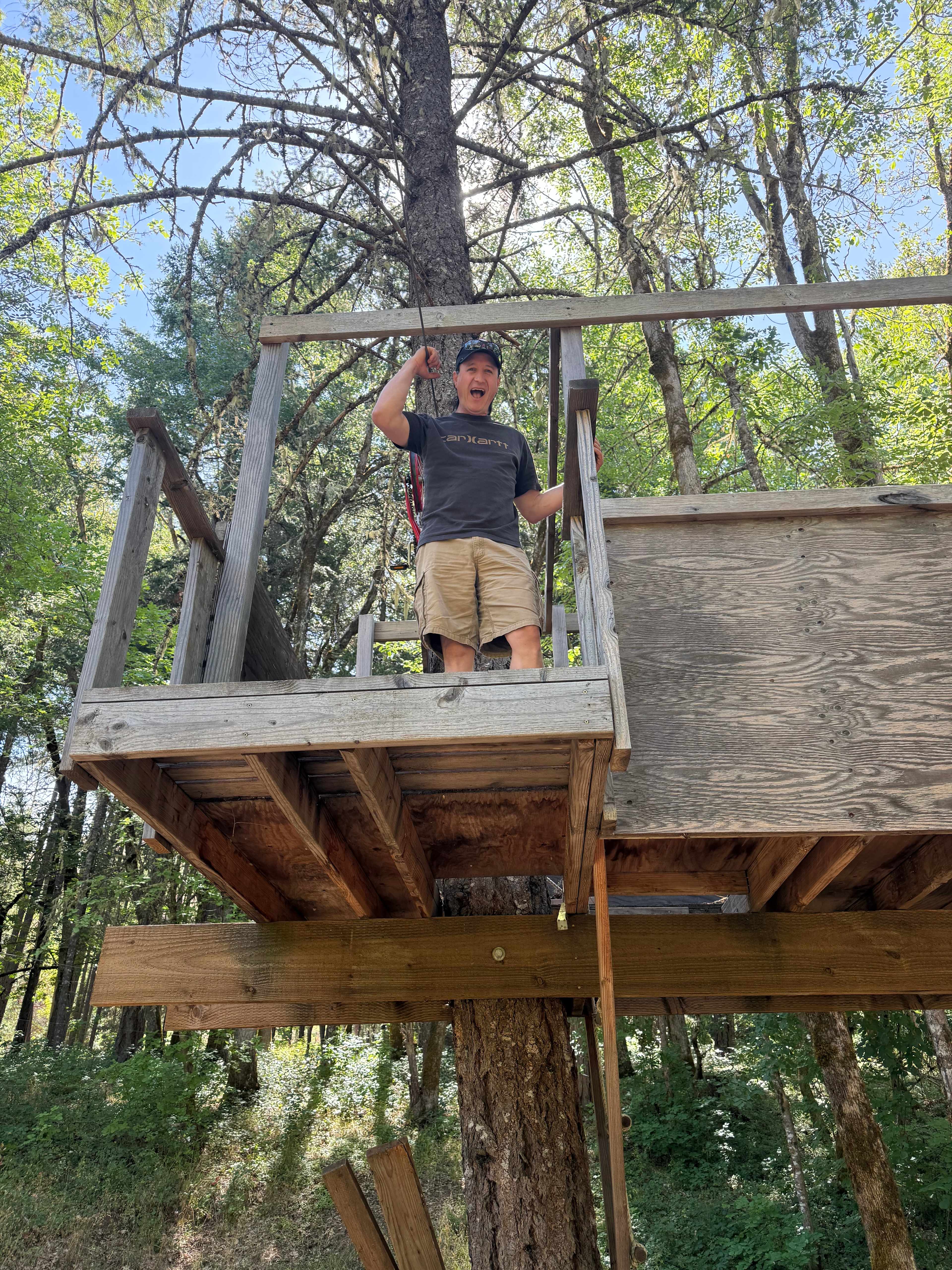 Hangin out in the tree house