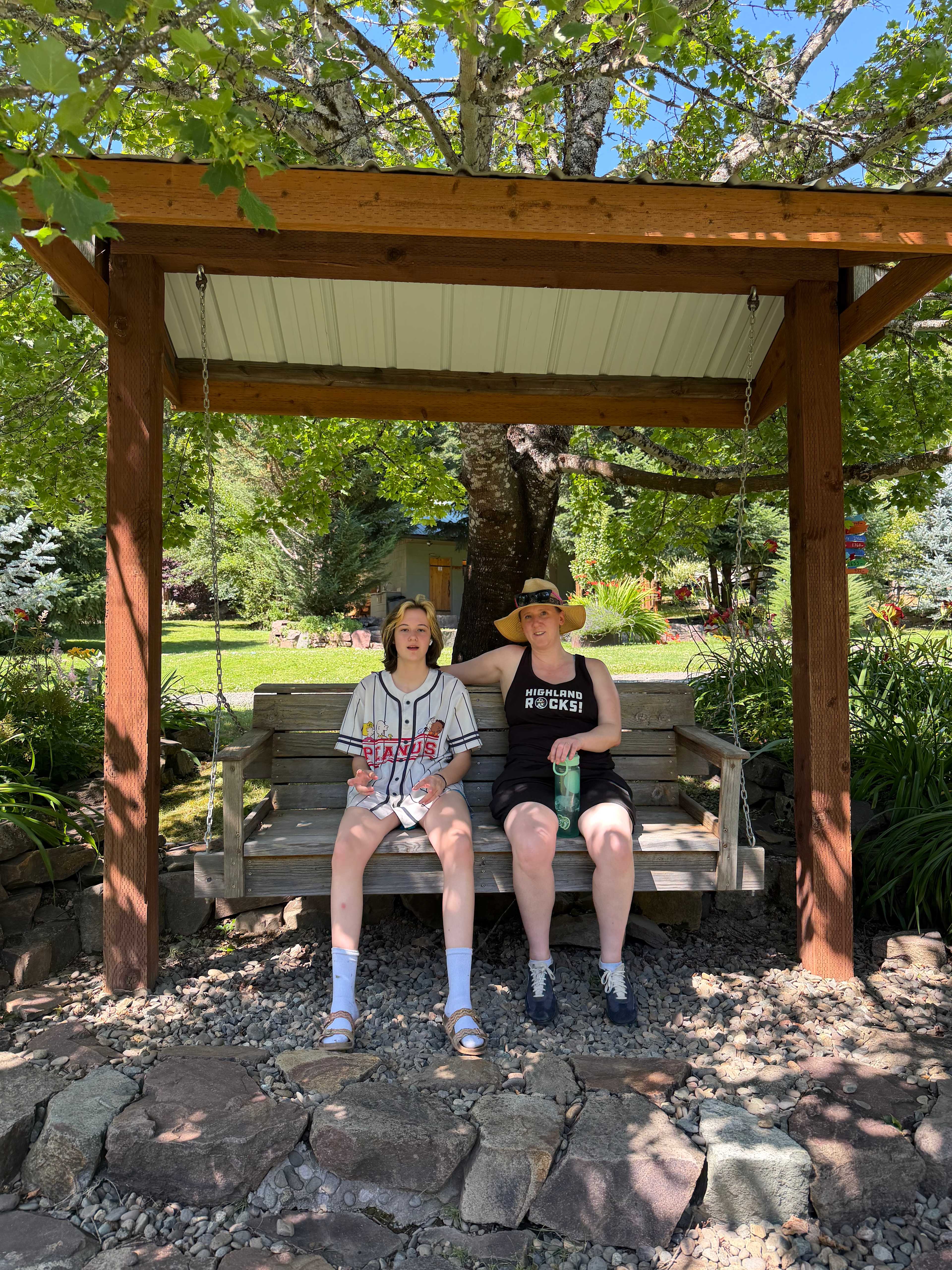 Swing at campsite