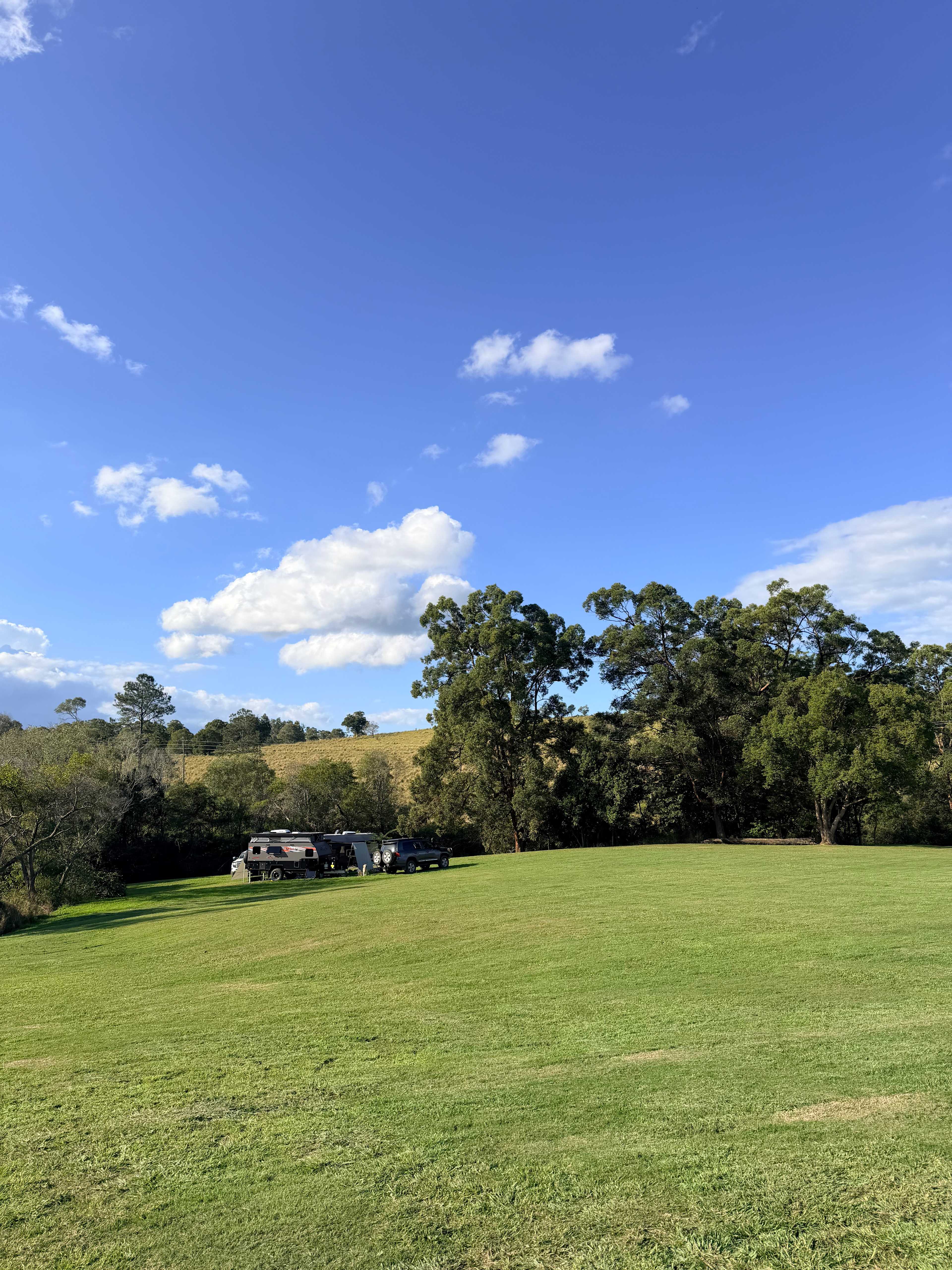 Looking back towards our site from the small dam
