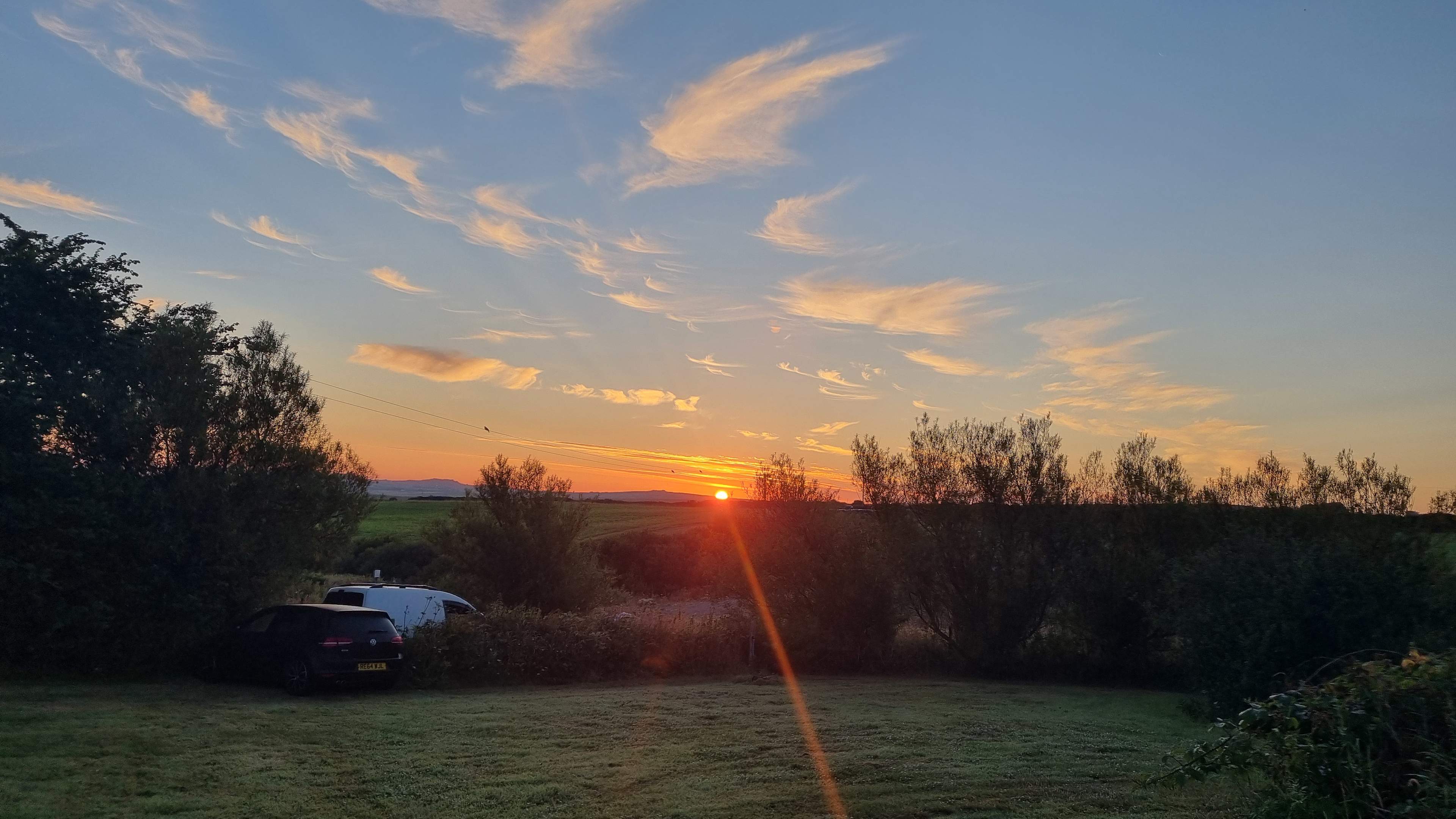 Dawn from the end of the campsite