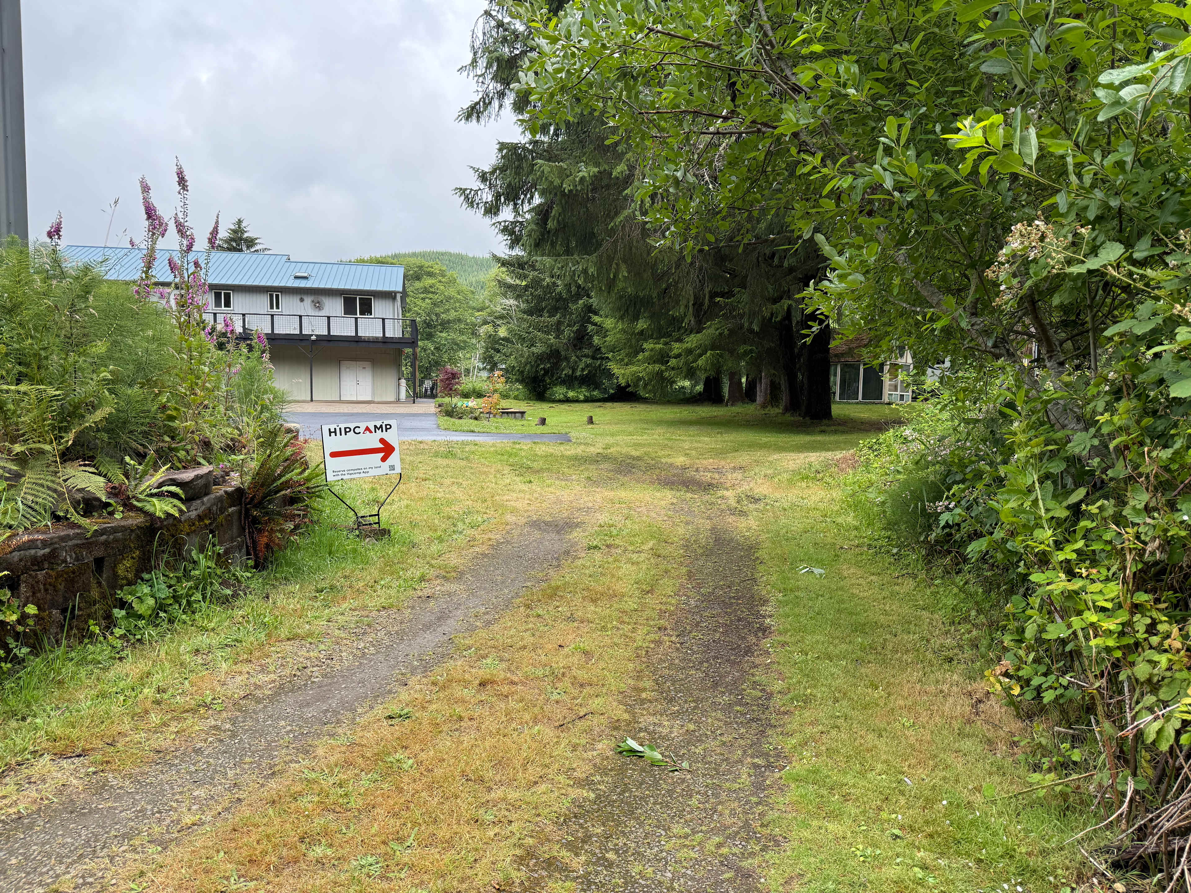 The turnoff road leading to your campsite