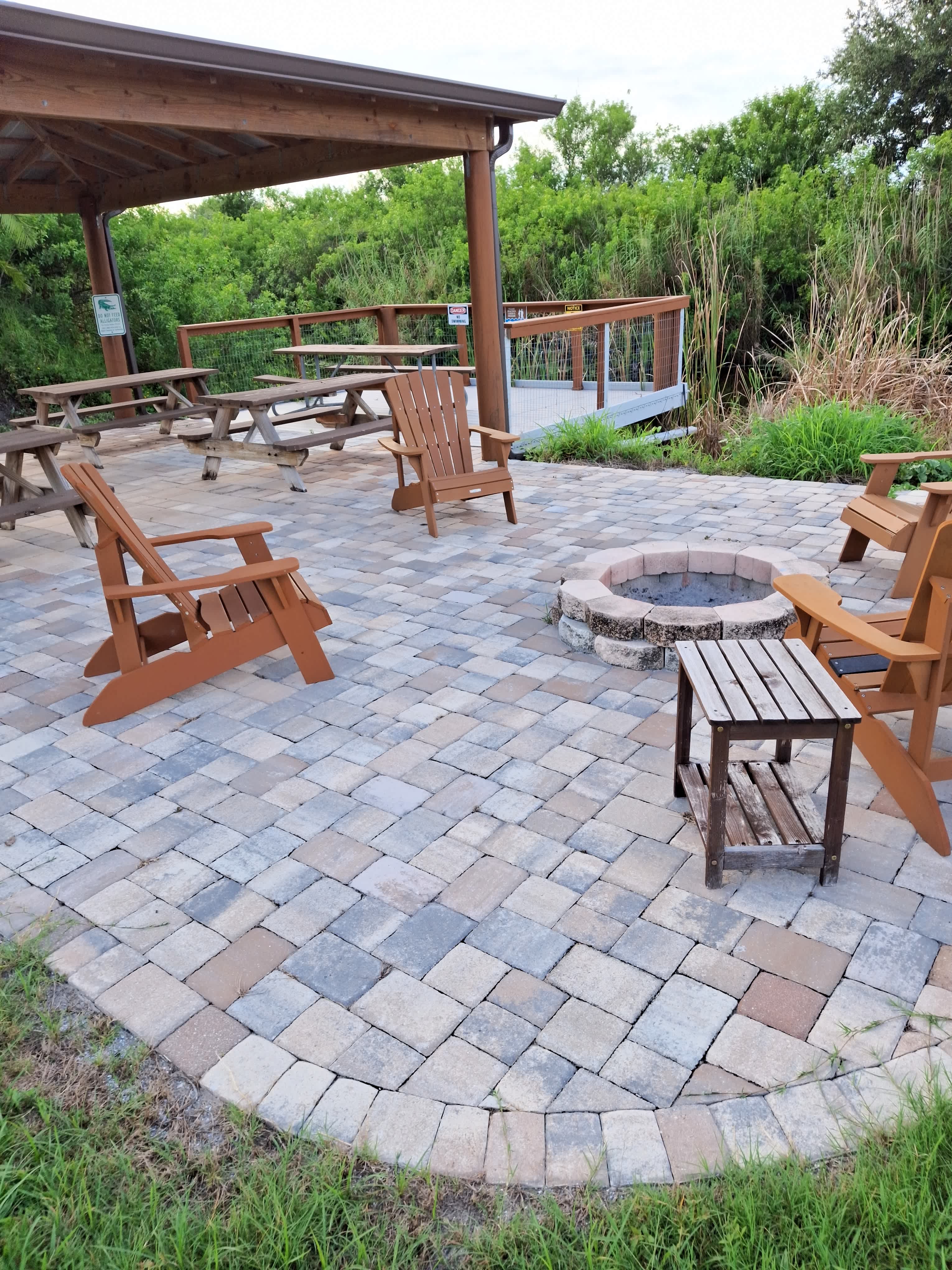 Camper's patio and firepit