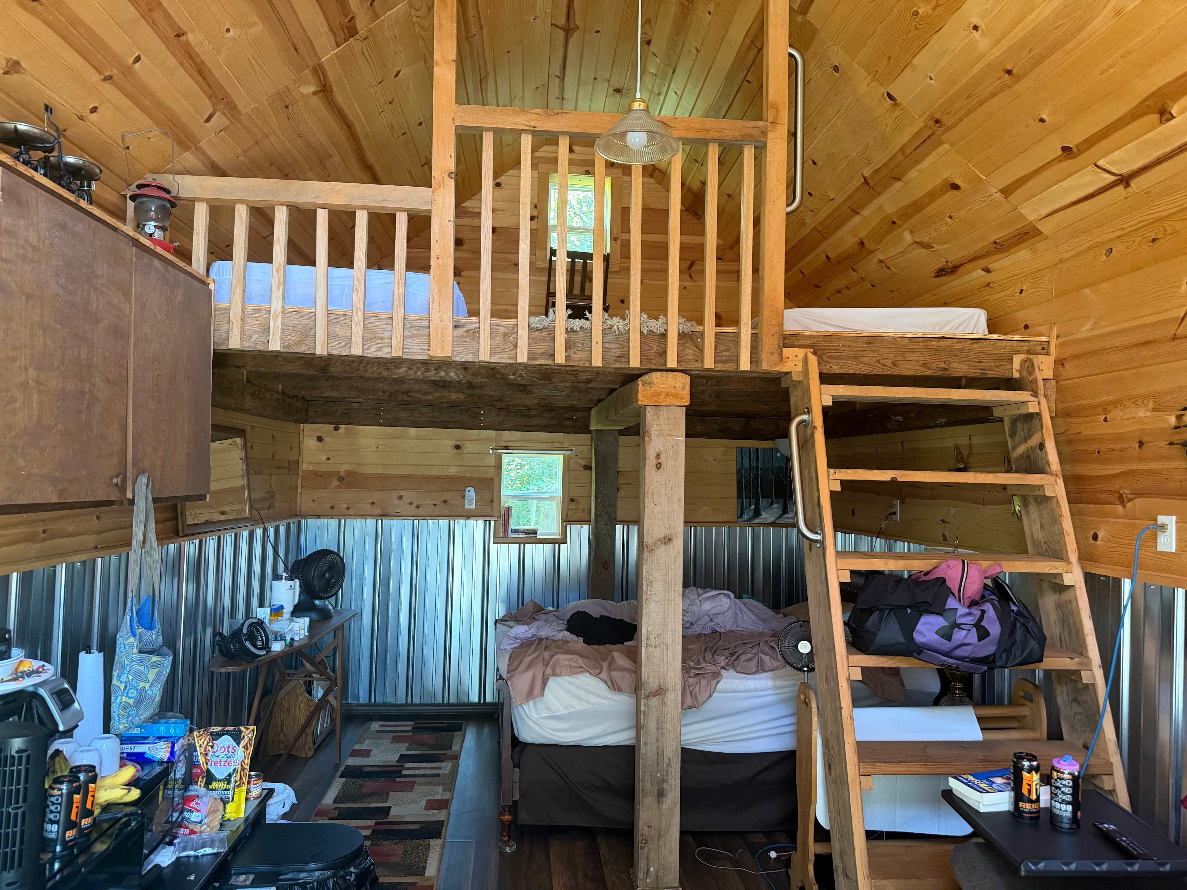 View of cabin from the sliding entry door