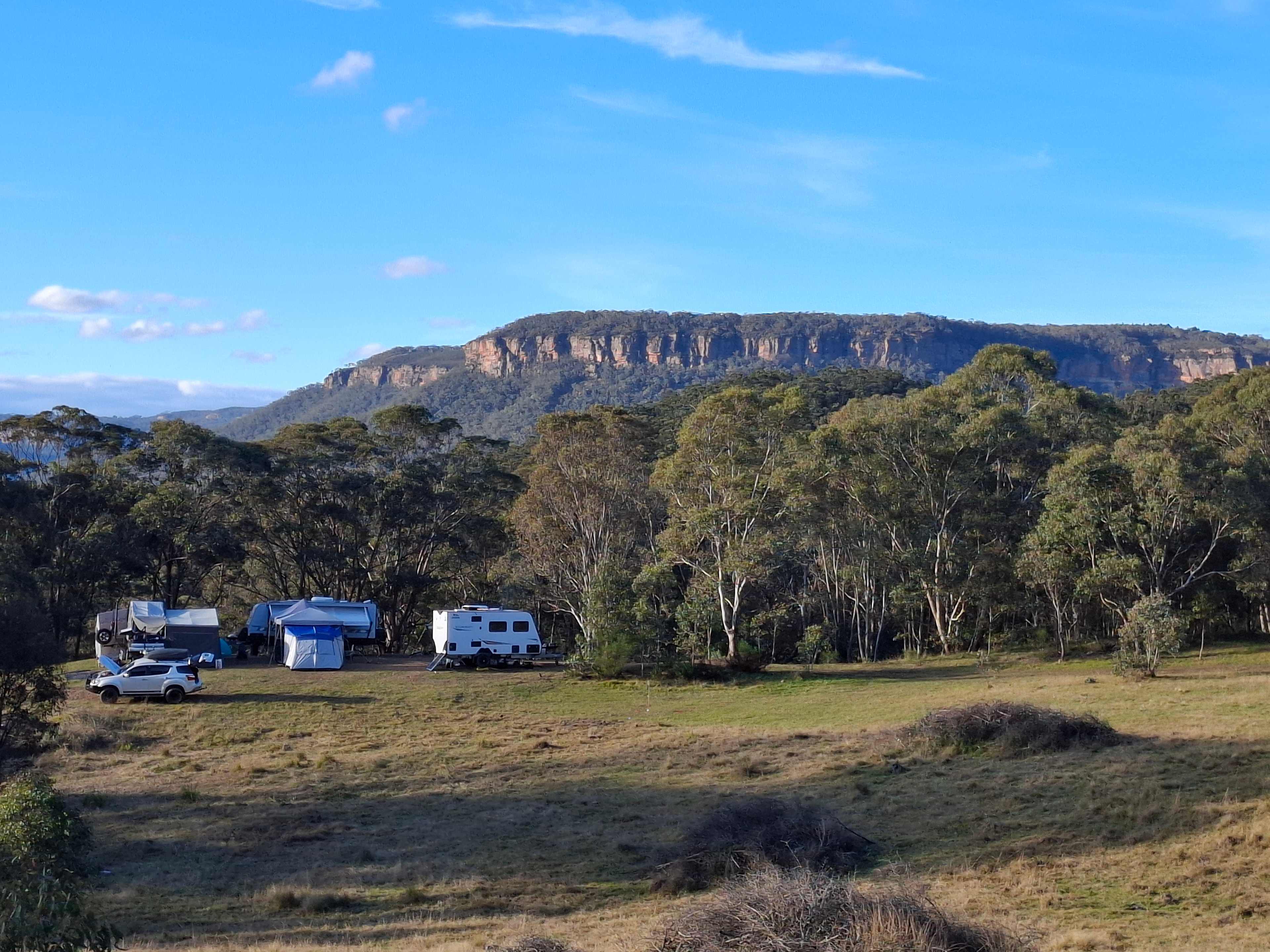 Looking on the site from up the hill. 