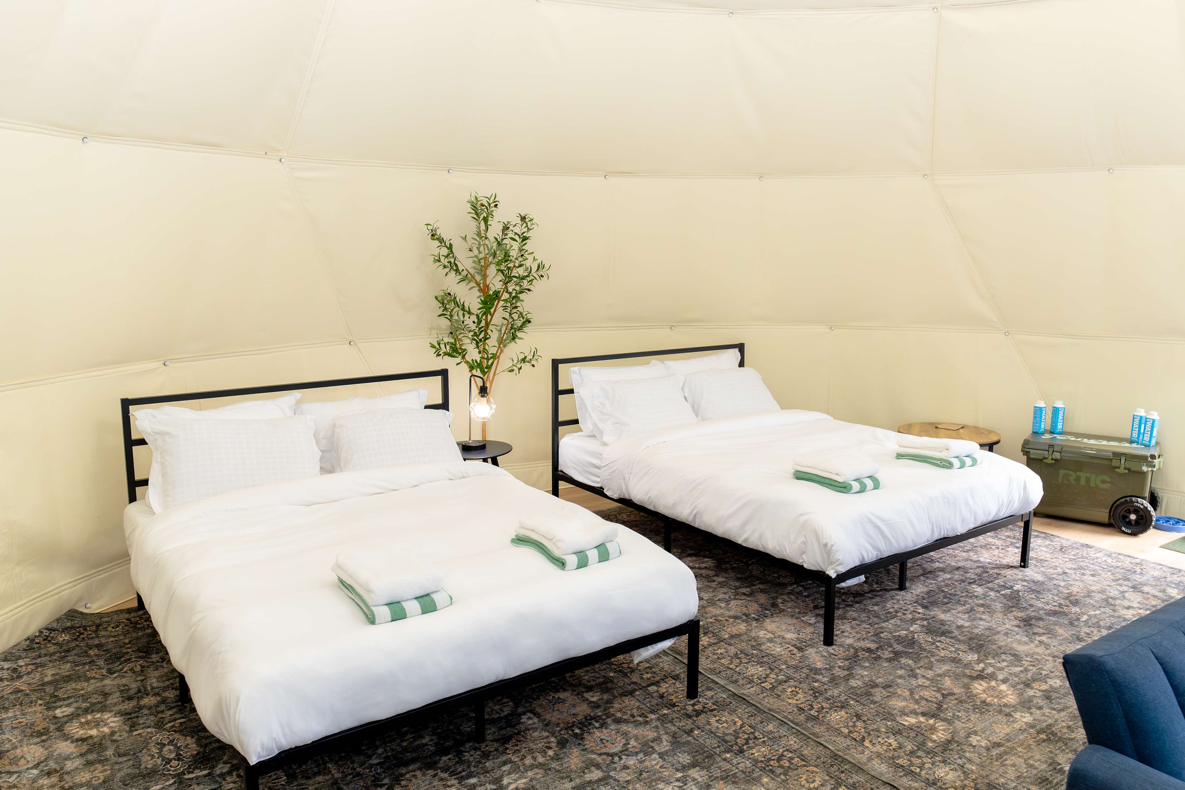 Two queen sized beds
