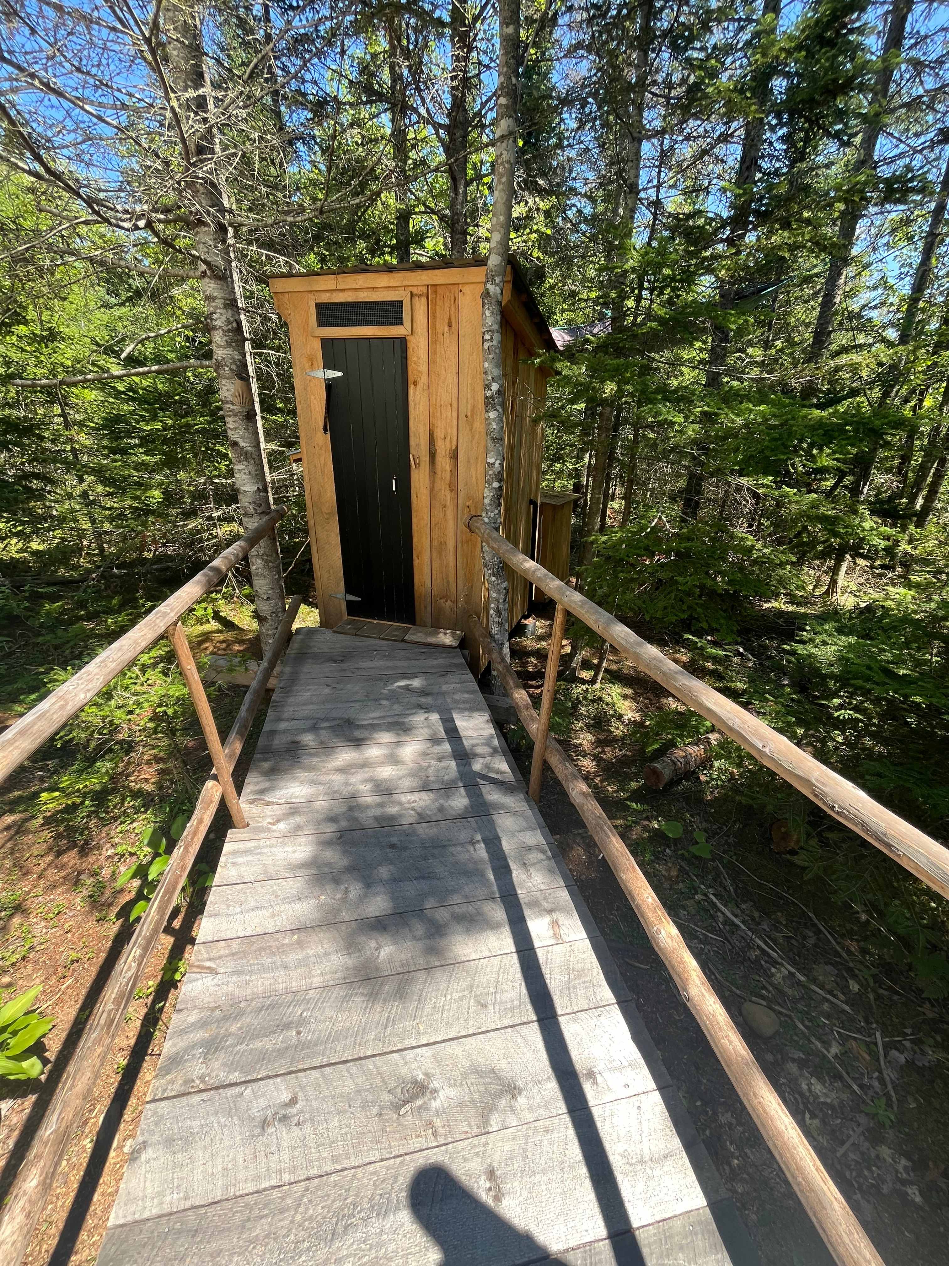Outdoor shower and compost toilet!