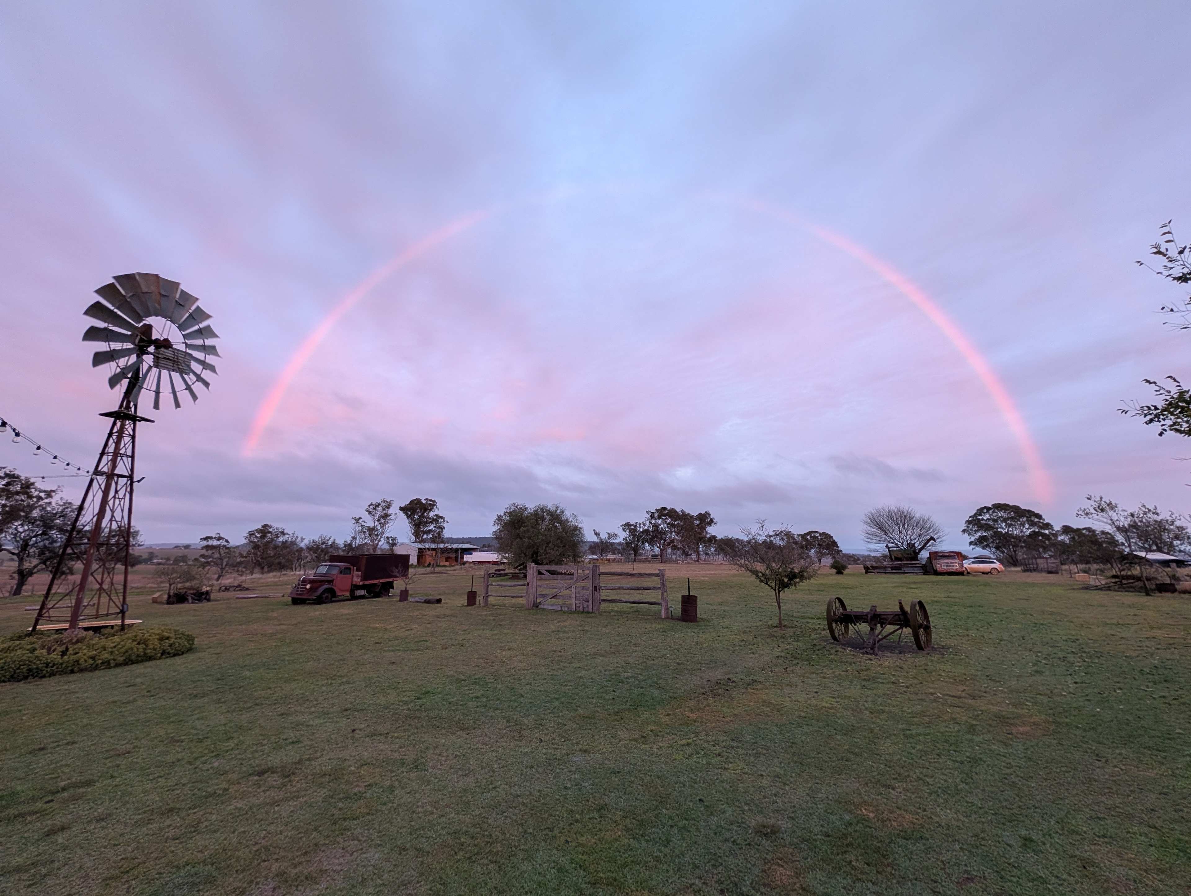 Woke up to this stunning rainbow 