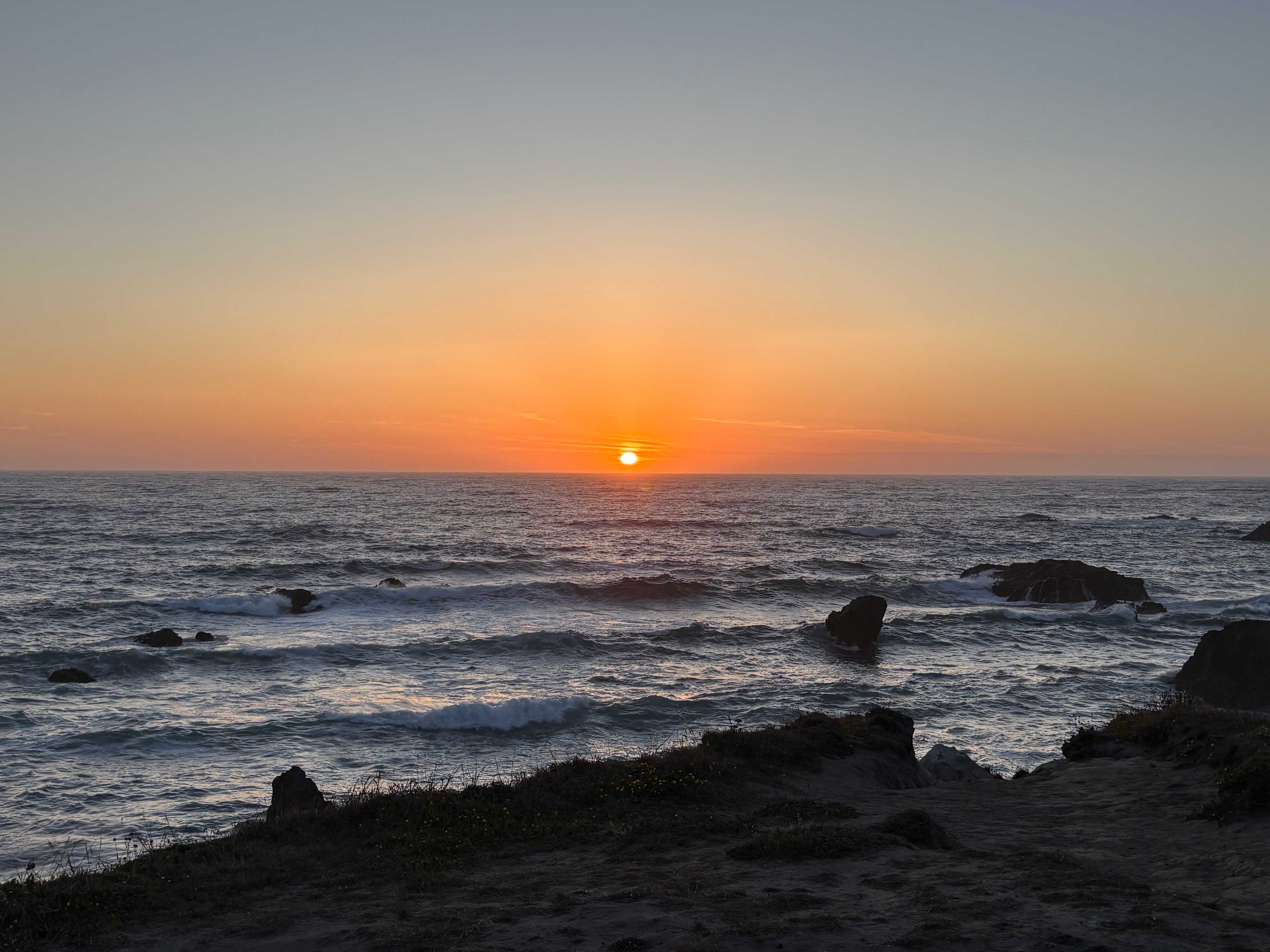 Sunset on the headland. 