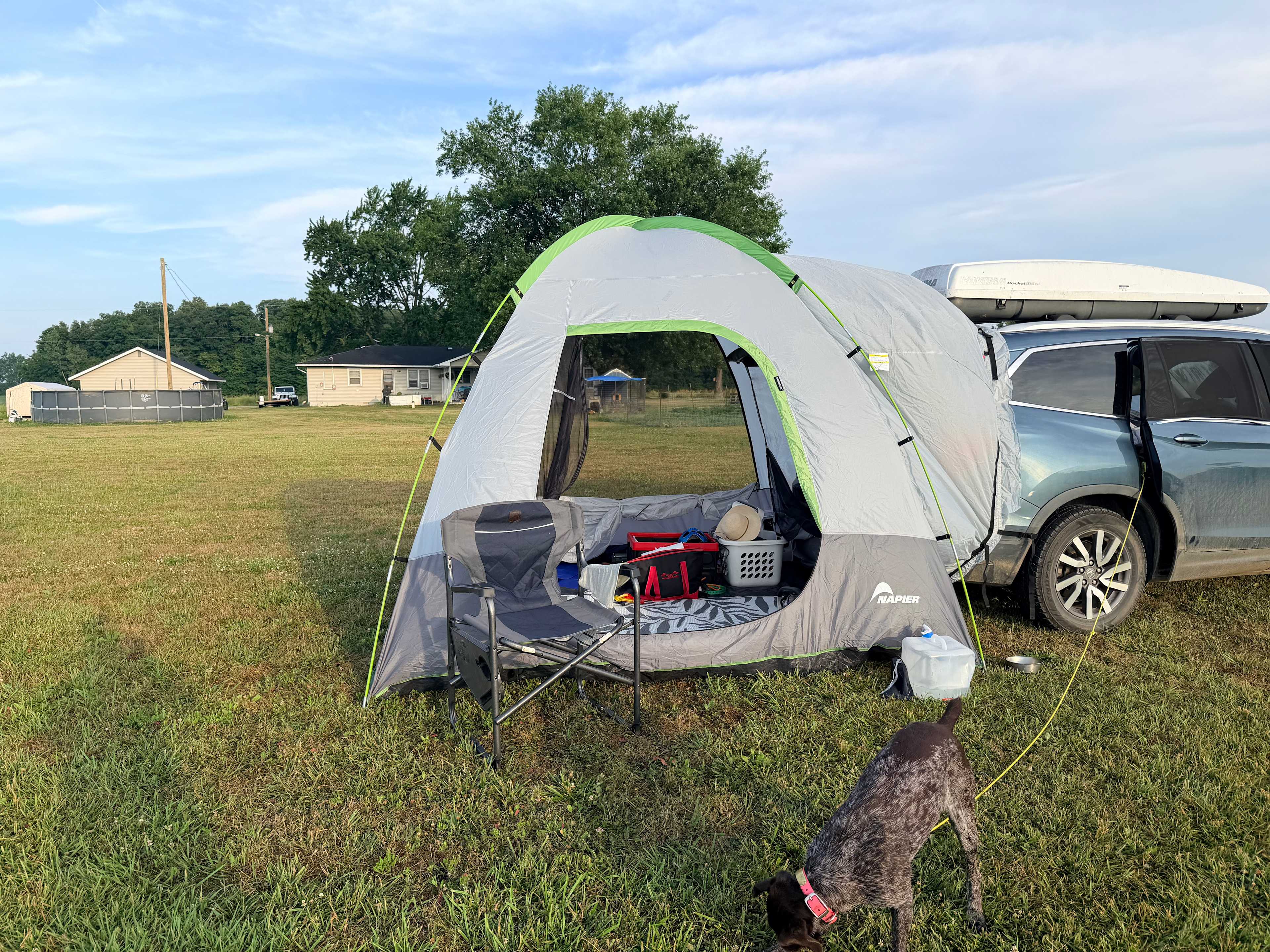 Nice and flat! Owners home in. Background 