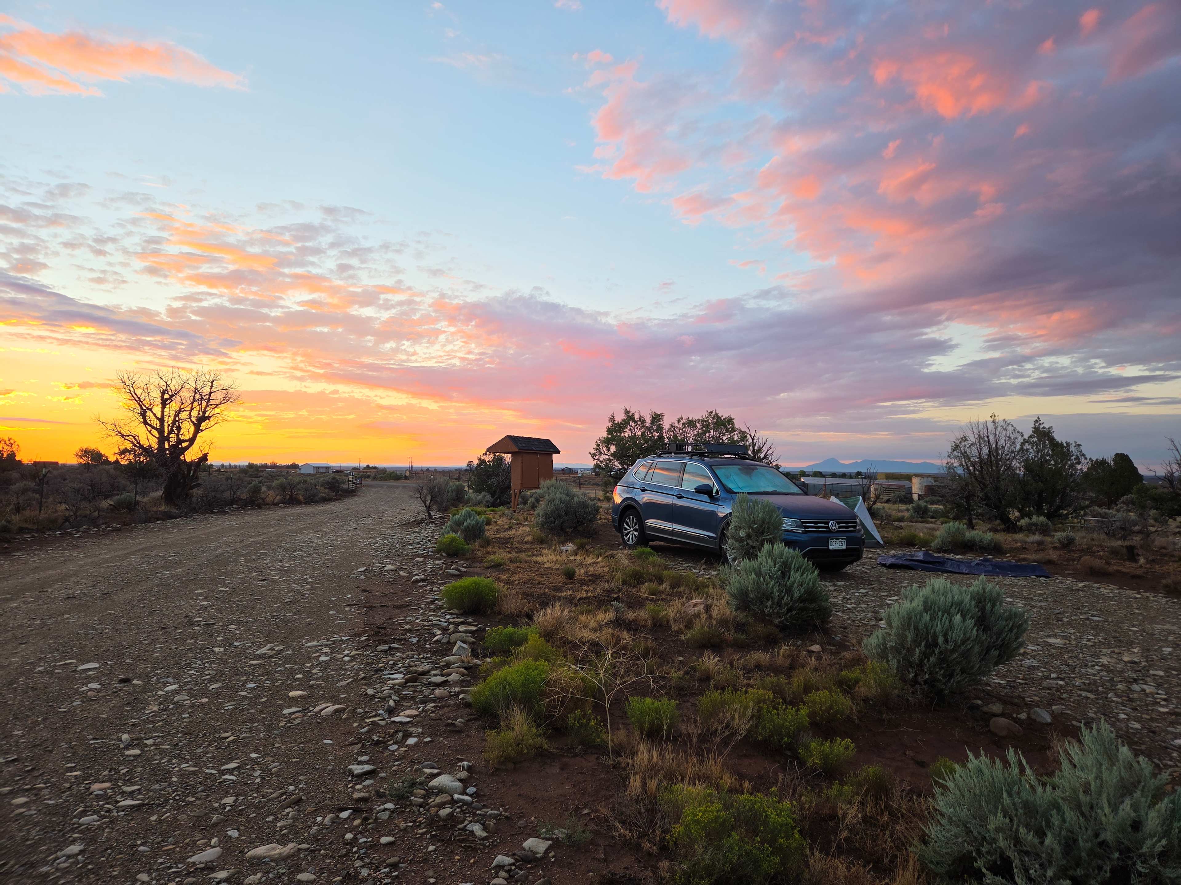 Good morning! Facing the entrance to the campground