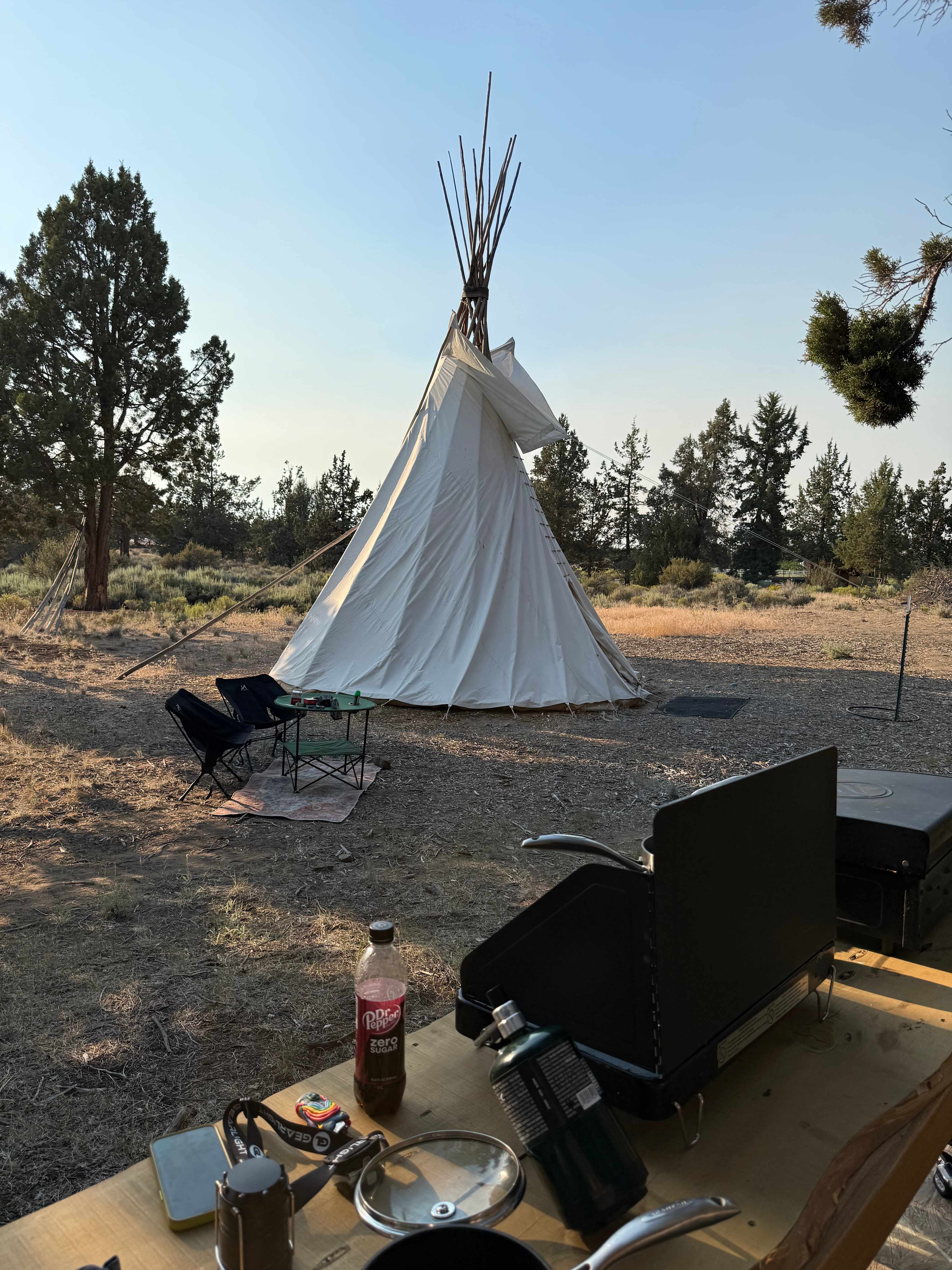 Our kitchen set up/teepee