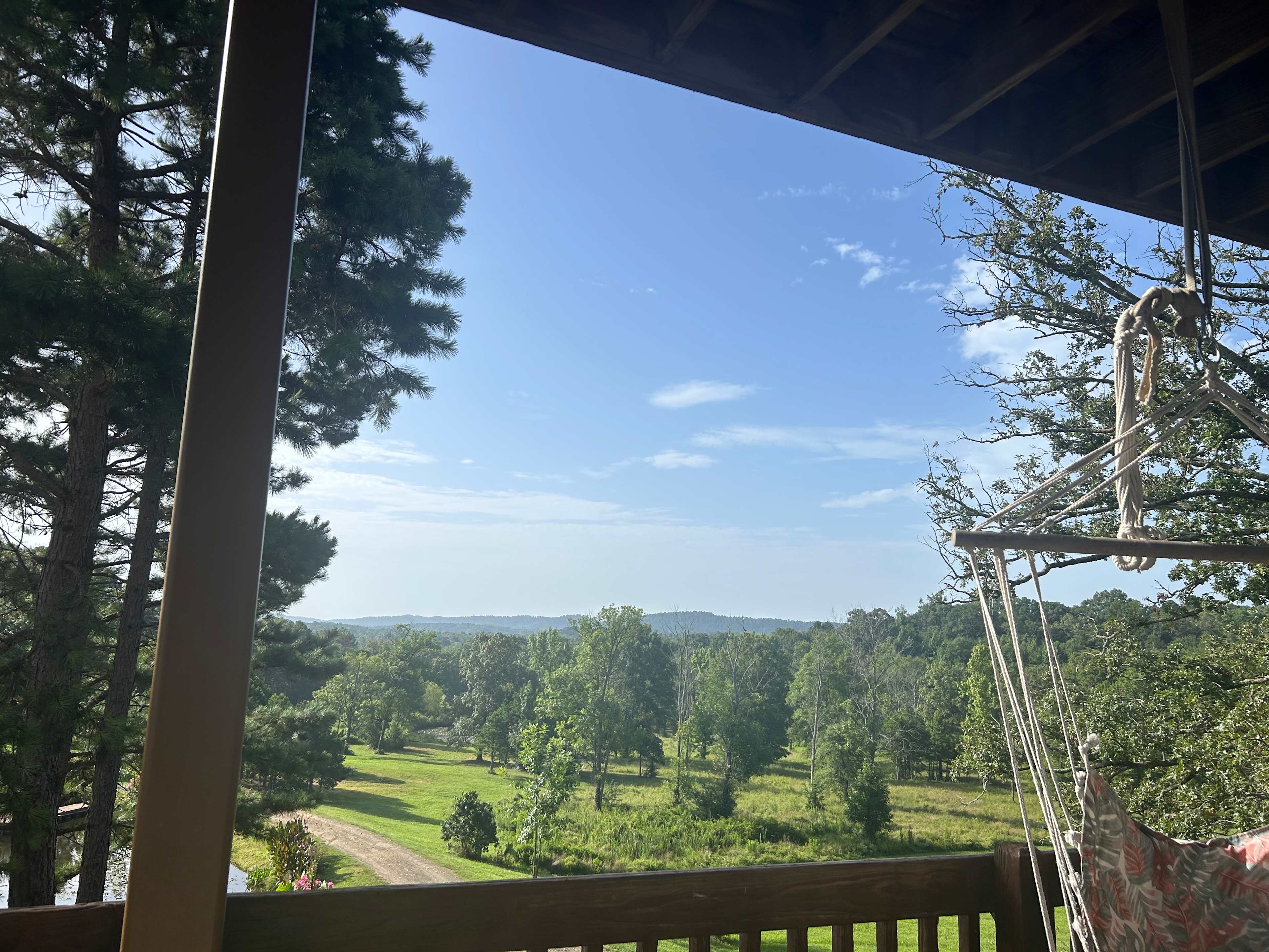 lovely views from glamping spot