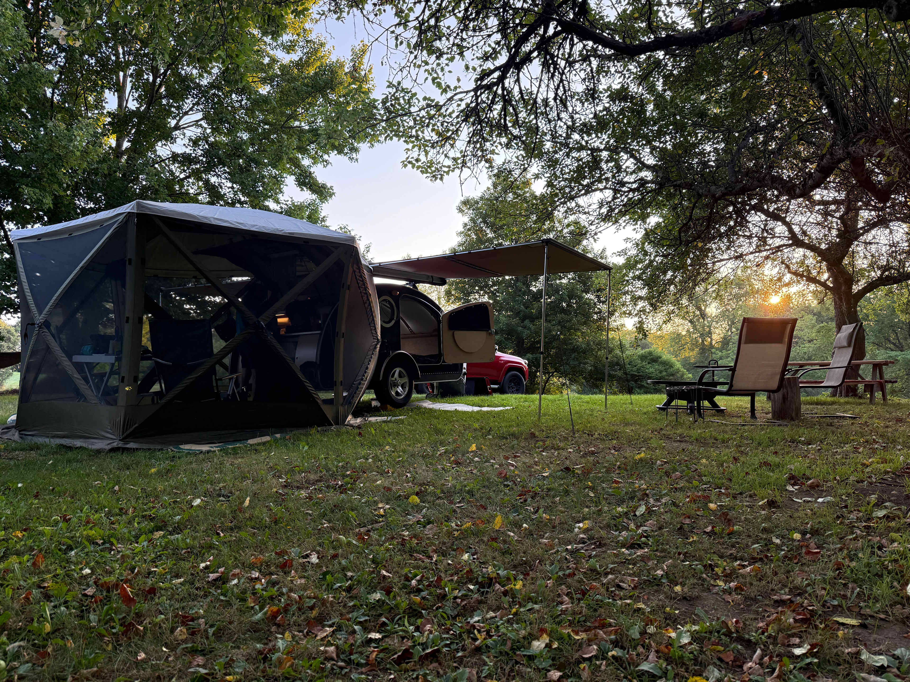 Nice shade and a breeze .  