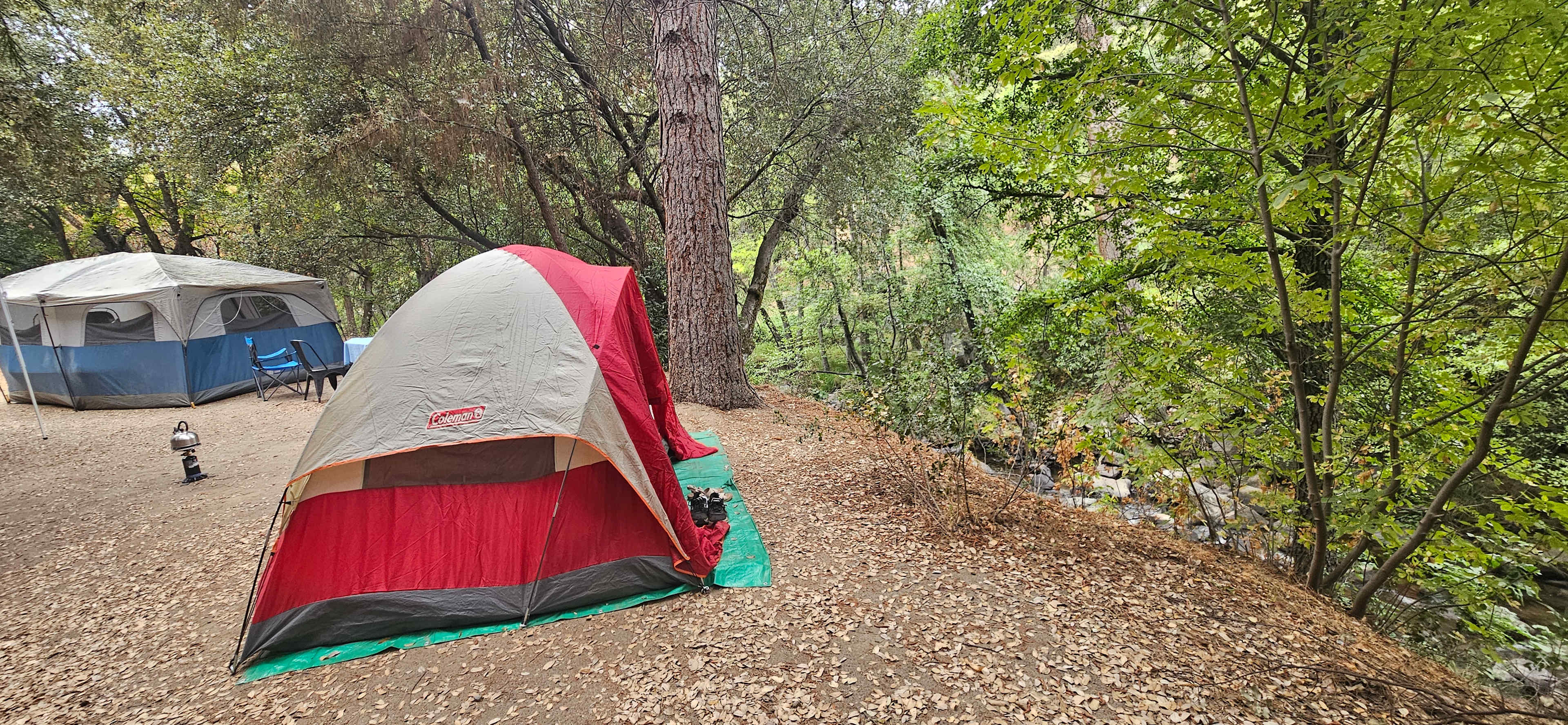 We placed out tents overlooking the river. It was beautiful! 