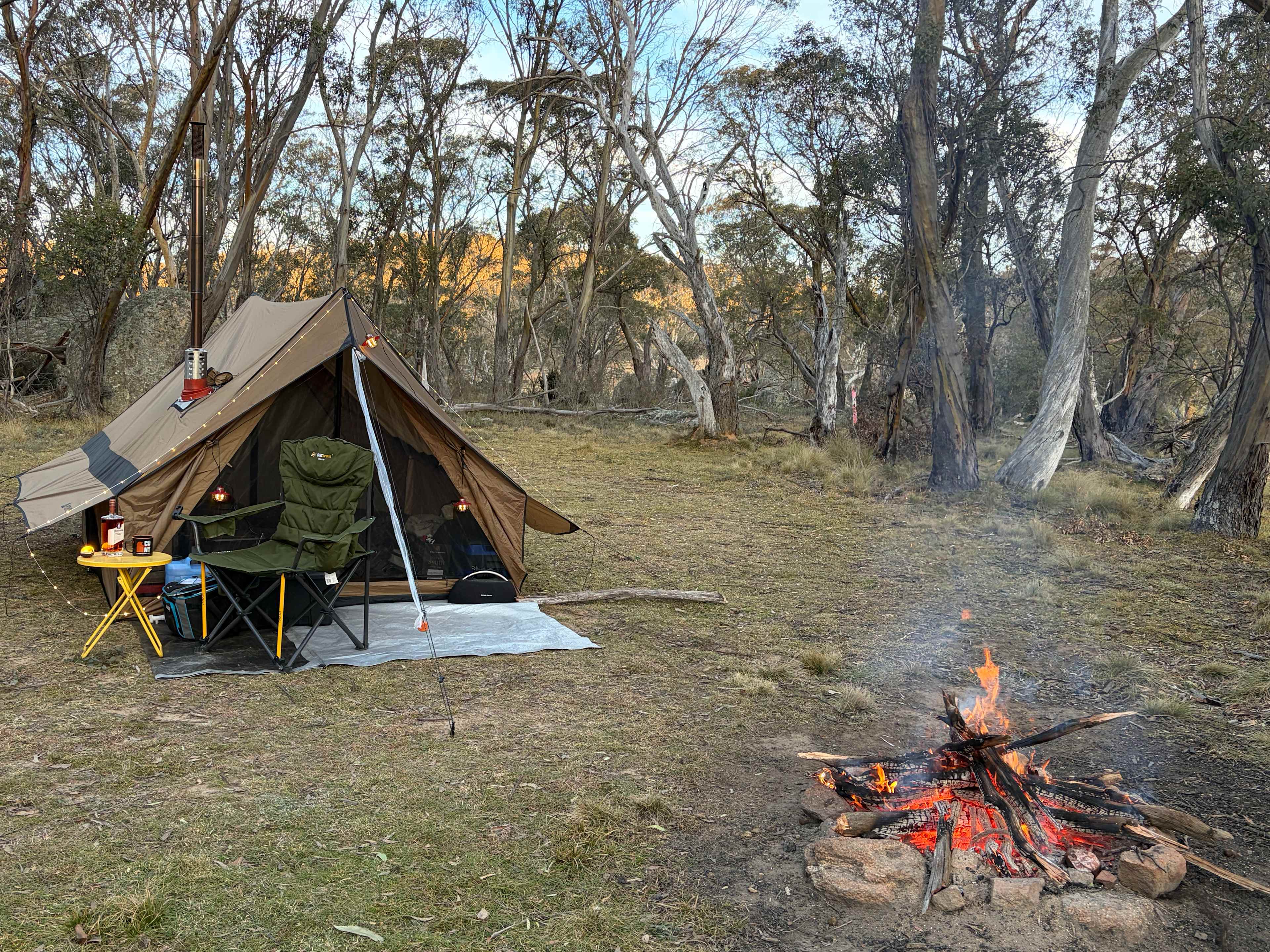 Camp is all set up.