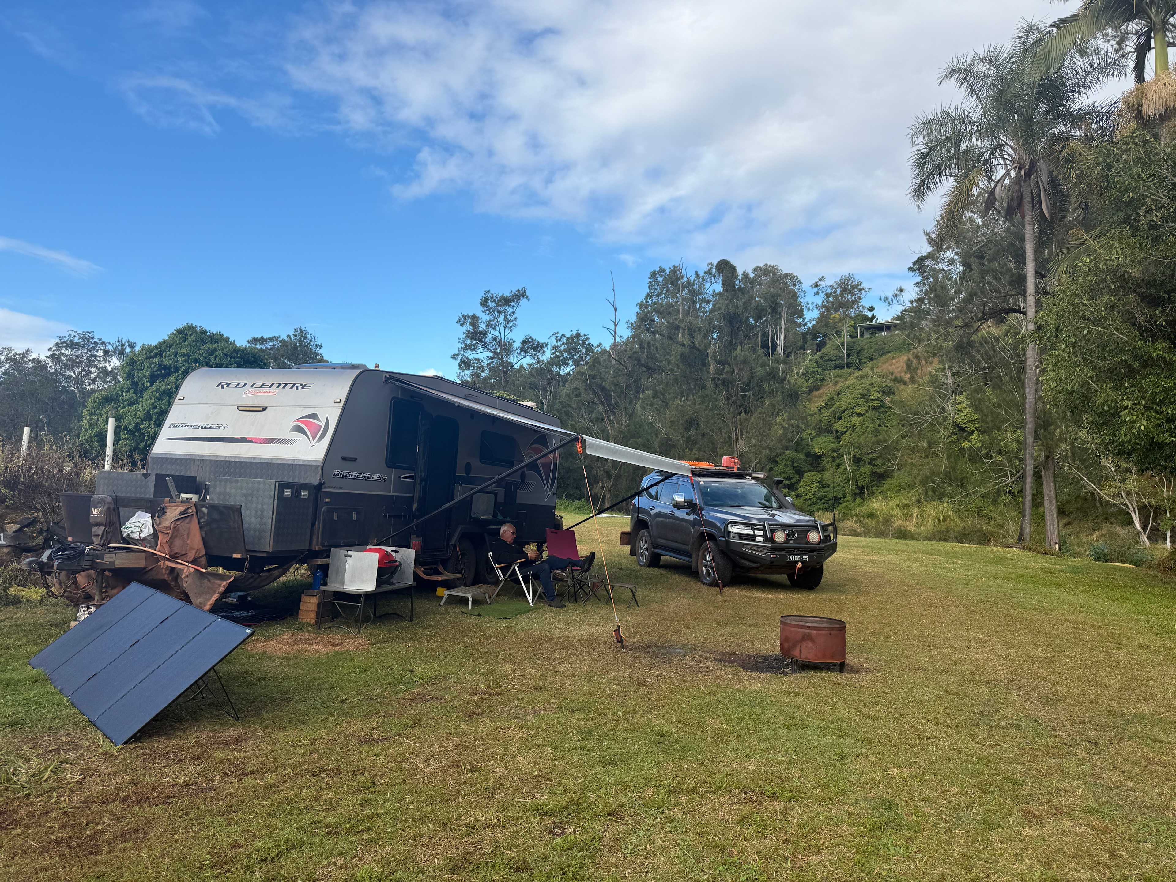 Plenty of room for a 20ft caravan, level sites