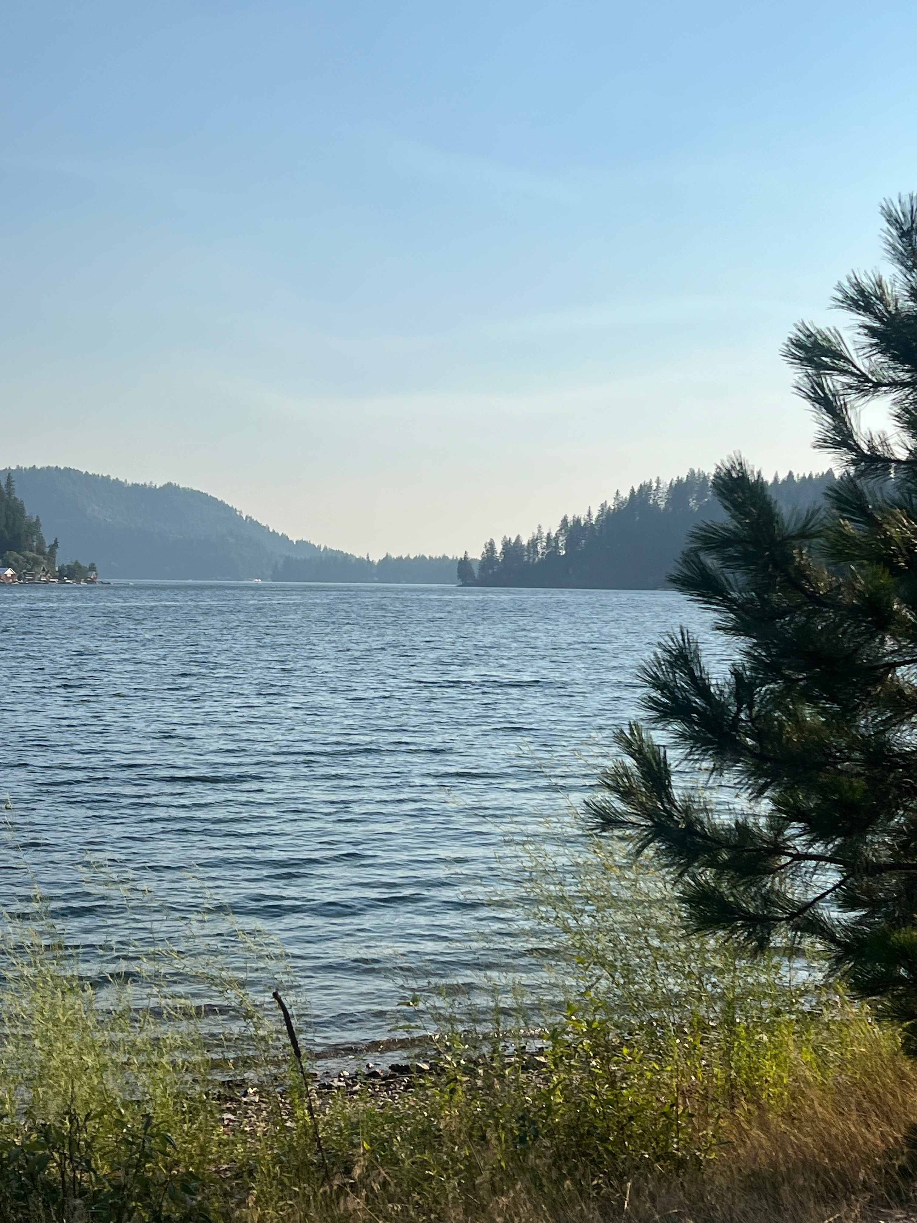 Lakefront mountain view