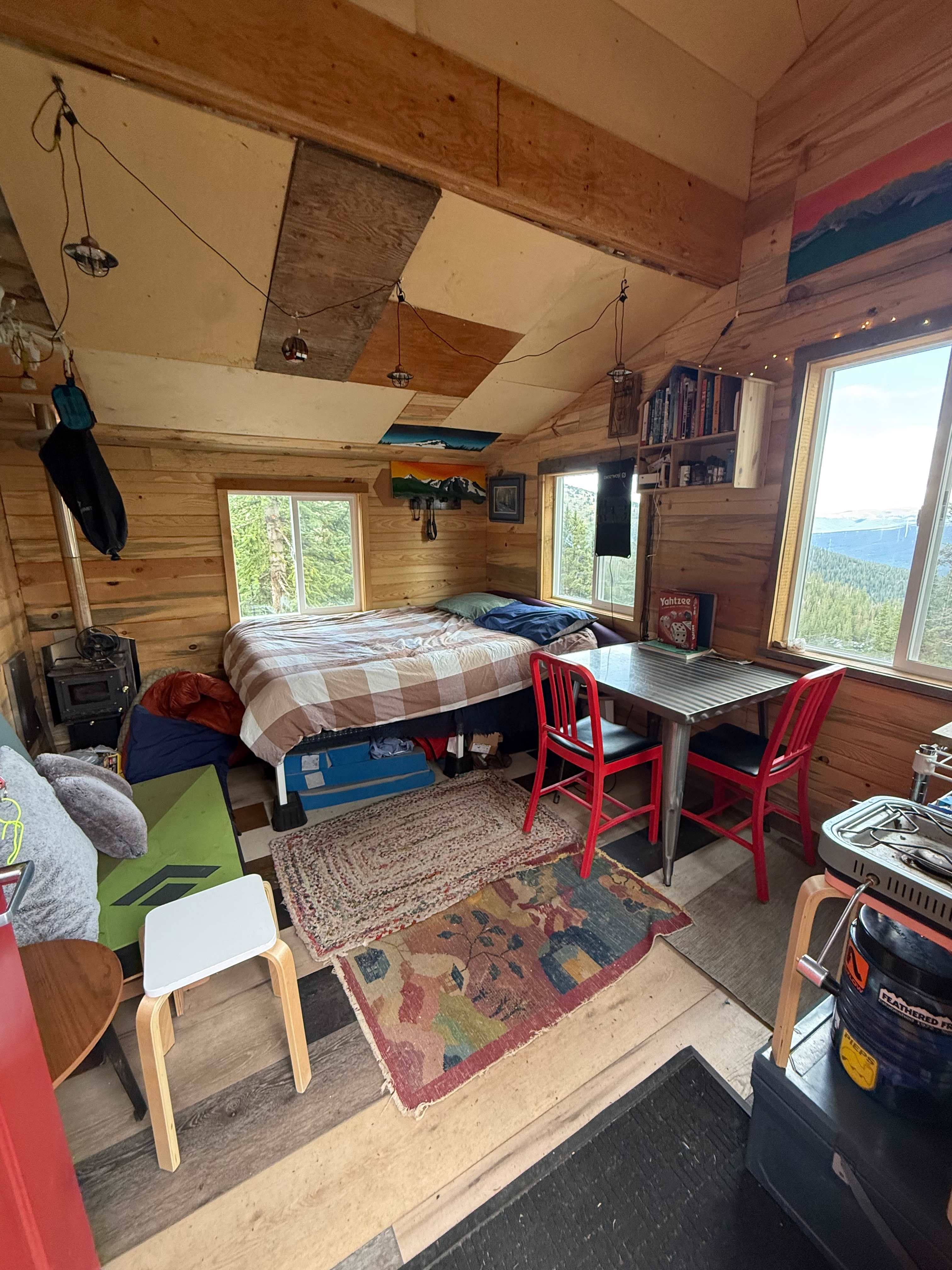 Inside the hut when we arrived, very clean