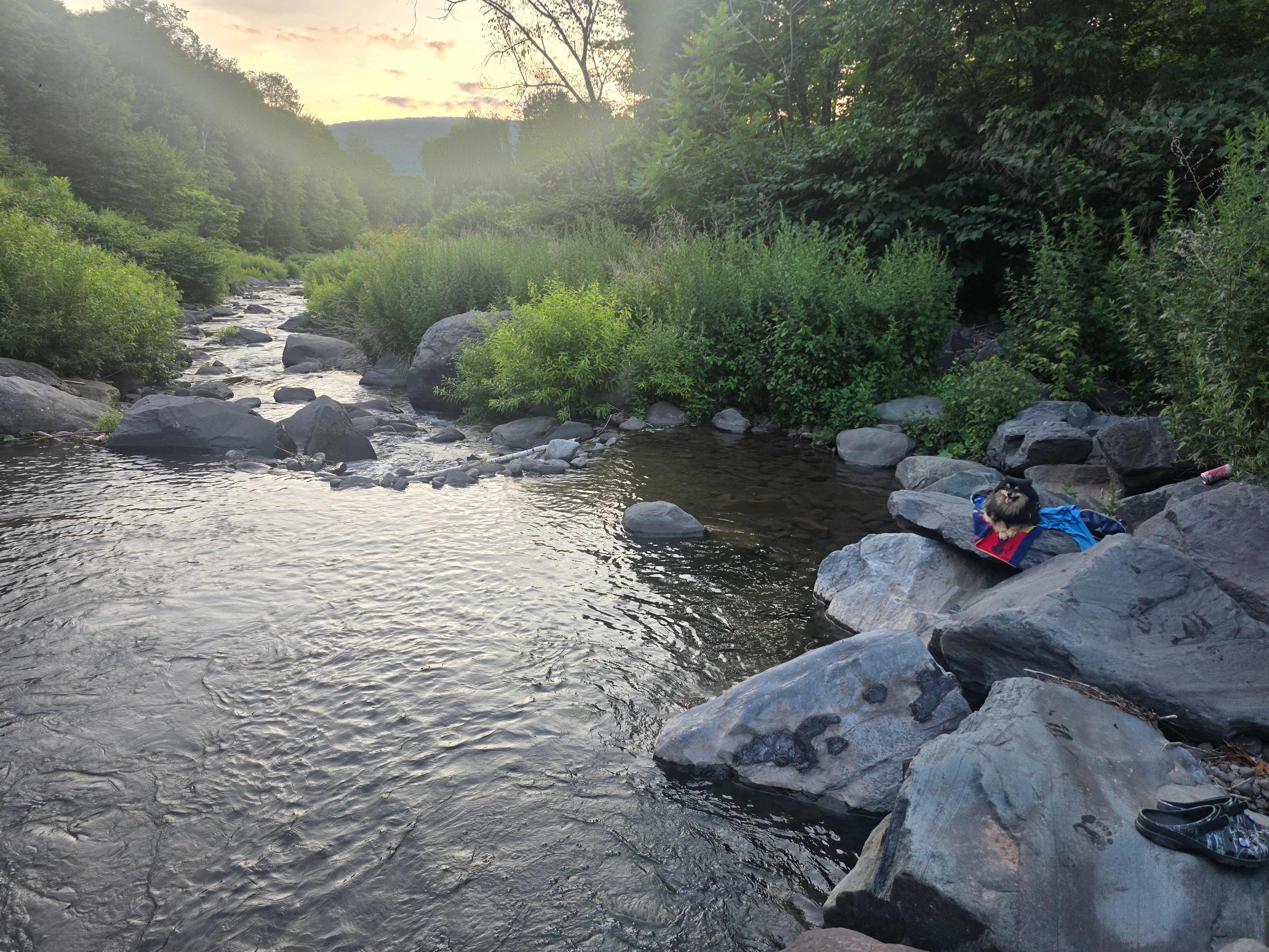 A short walk from the campsite