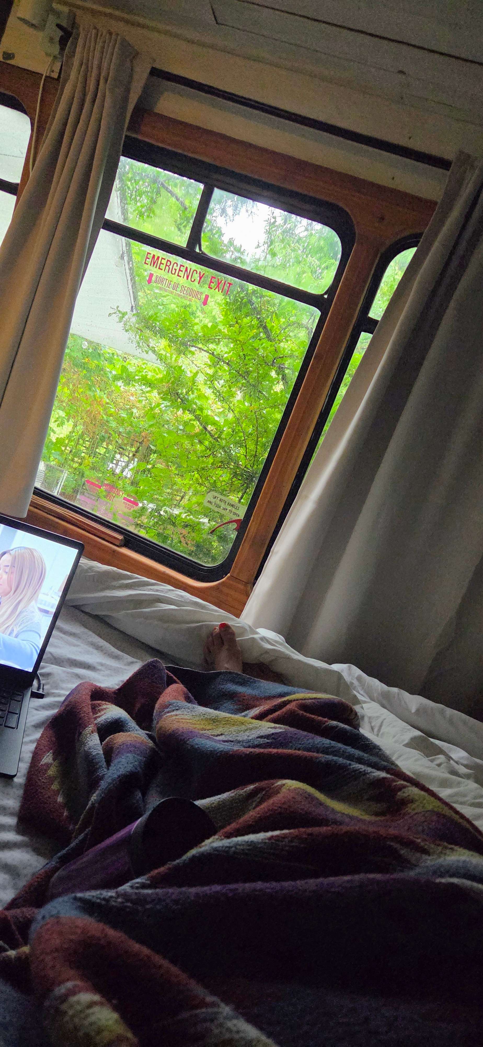 rainy eve cozies in the sleeping nook 