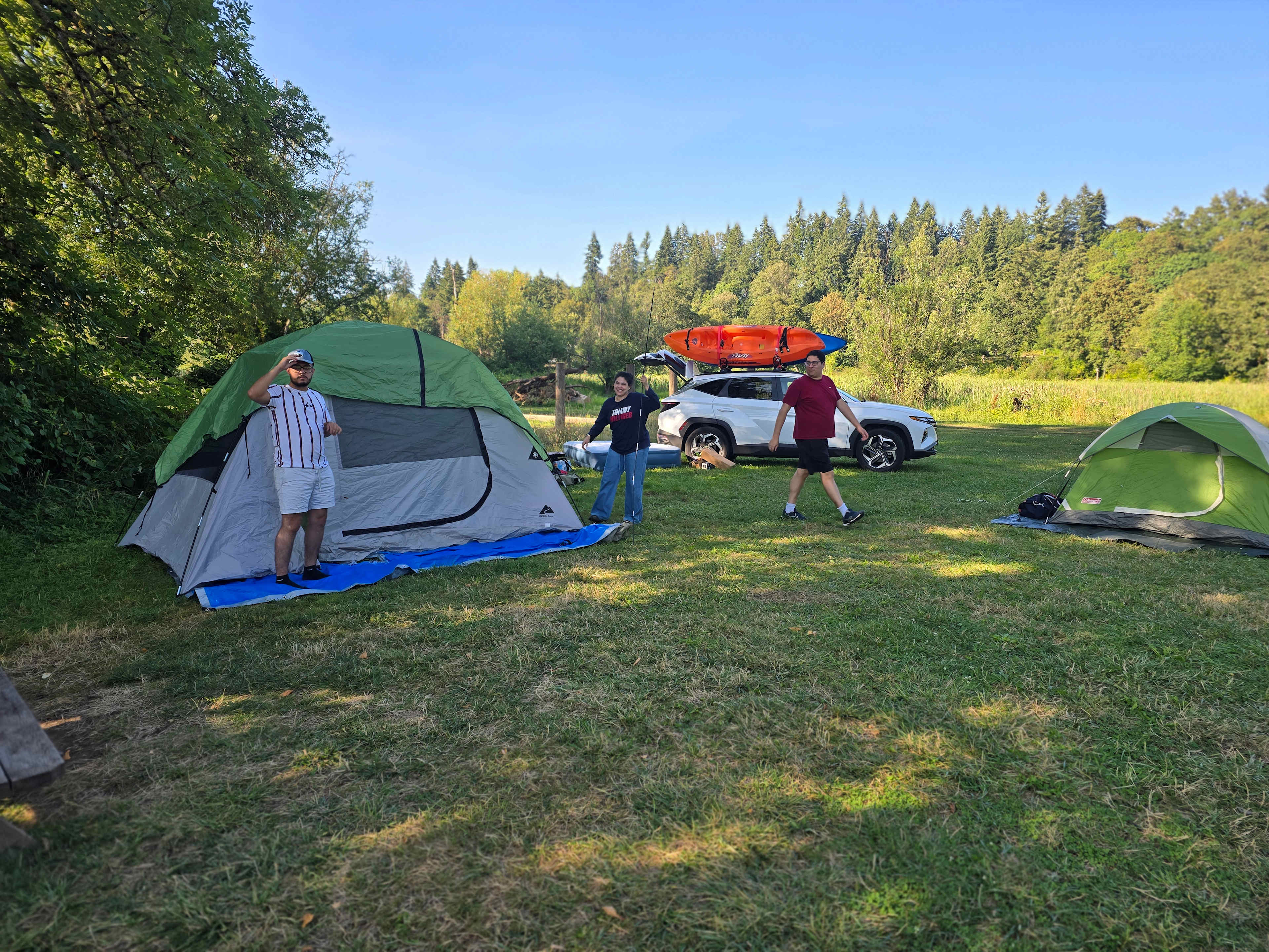 The camp site is big