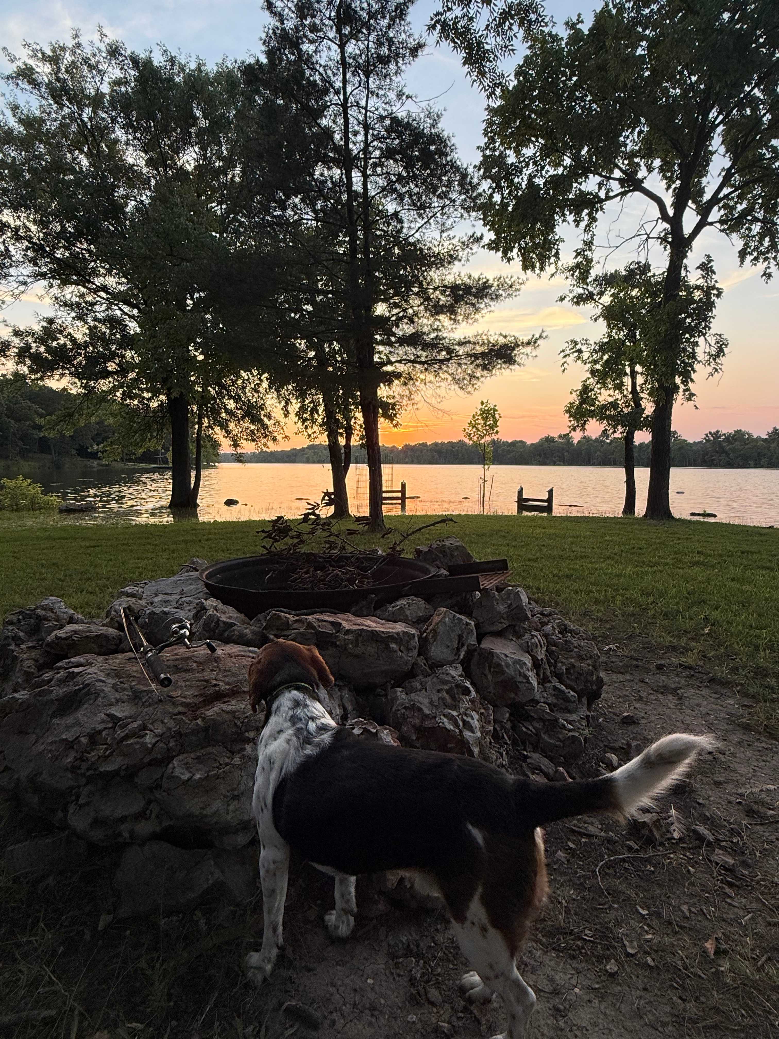 Another beautiful sunset looking out from the big fire pit  