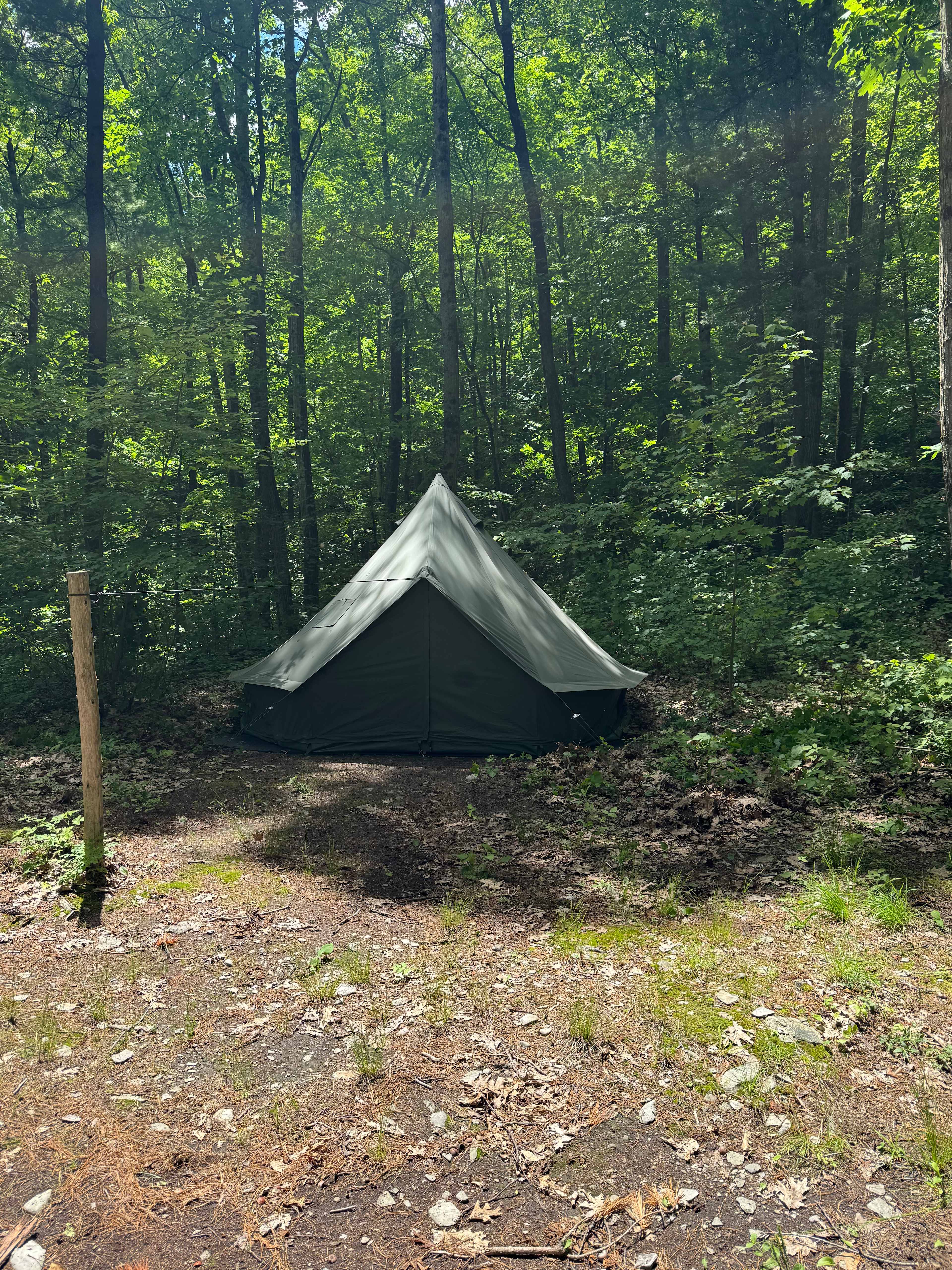 Large empty tent that is at the campsite for your use. Please sweep out and zip fully before leaving.